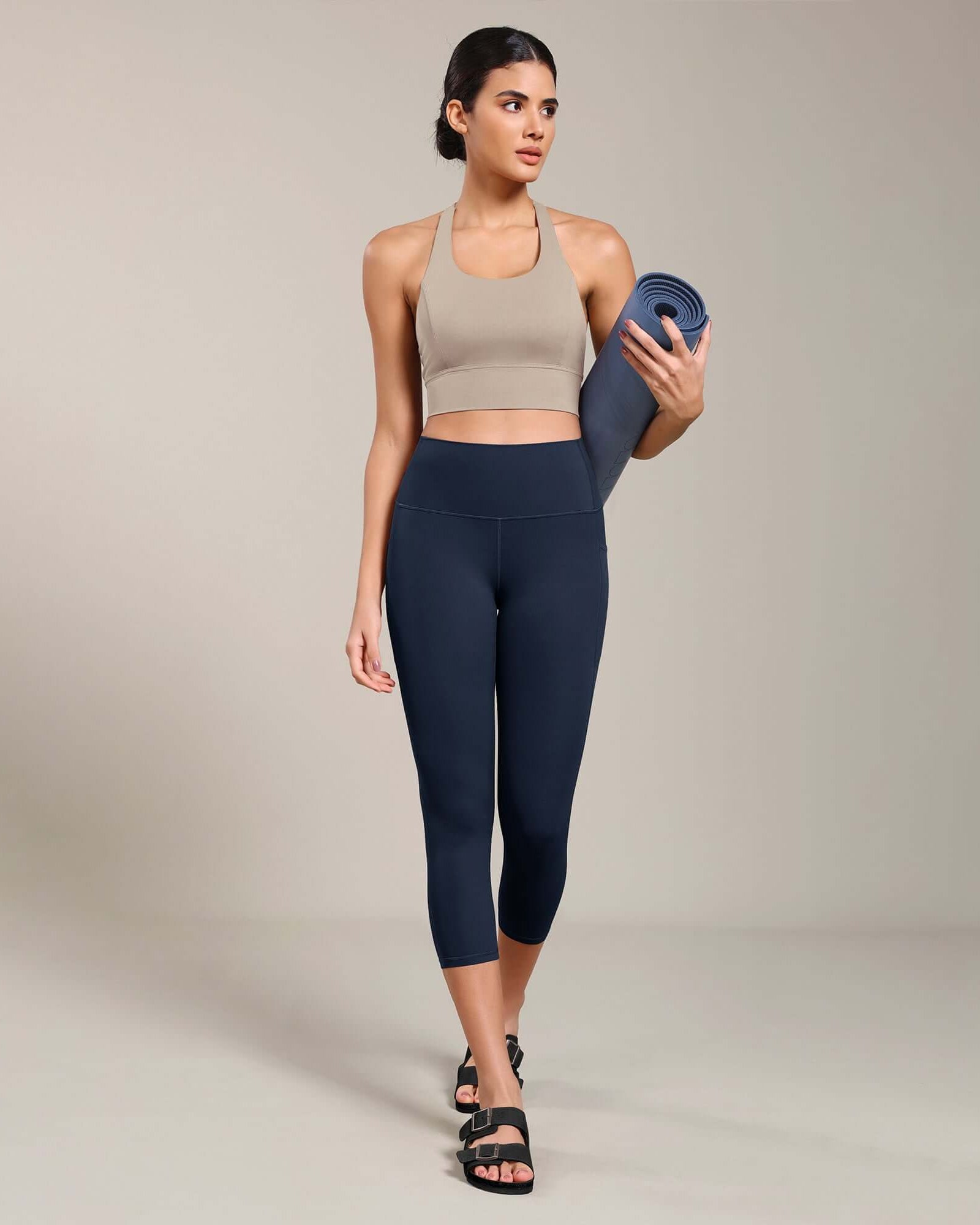 Odcloud Lounge Yoga 21 High Waist Capris Leggings with Pockets - ododos