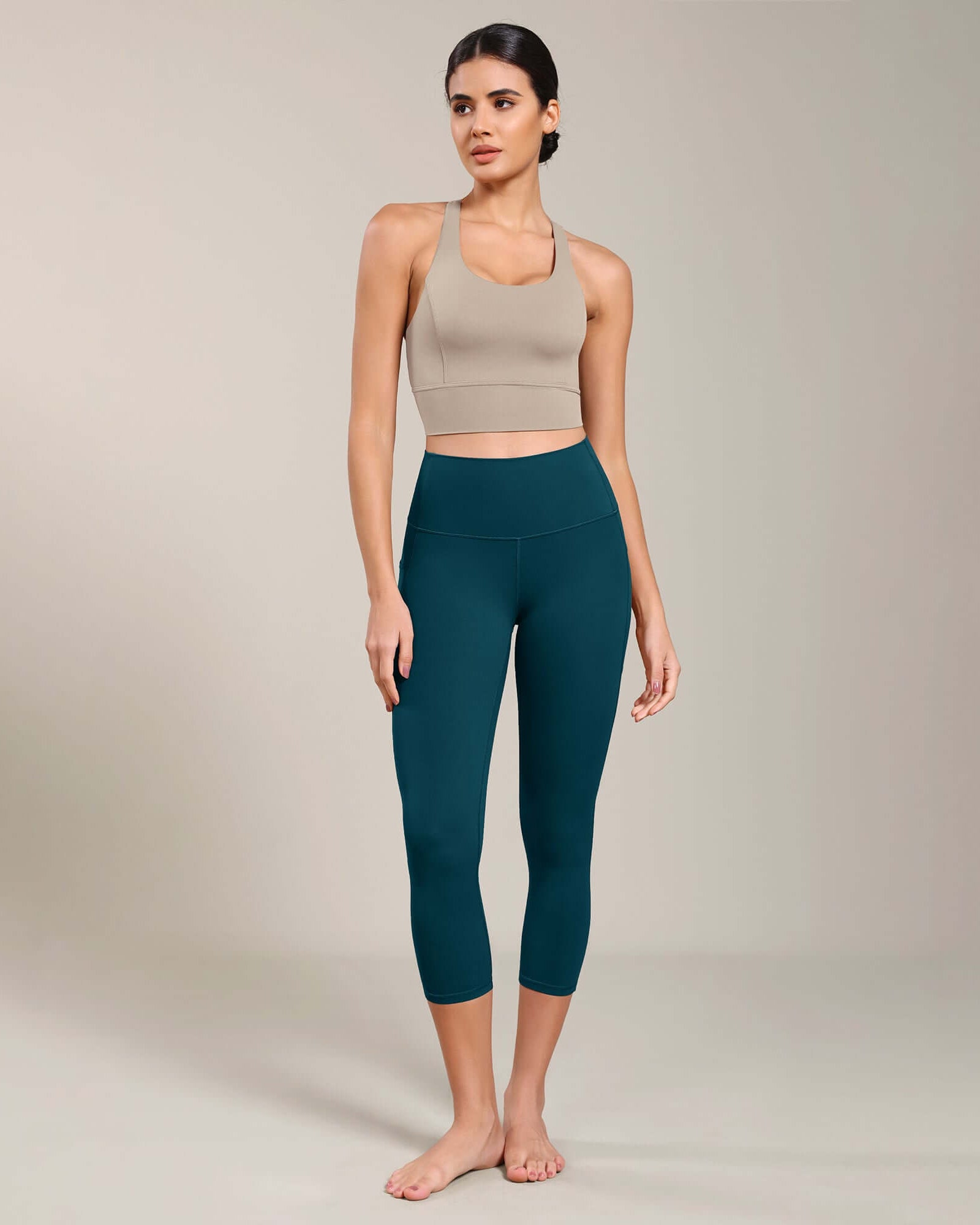 Odcloud Lounge Yoga 21 High Waist Capris Leggings with Pockets - ododos
