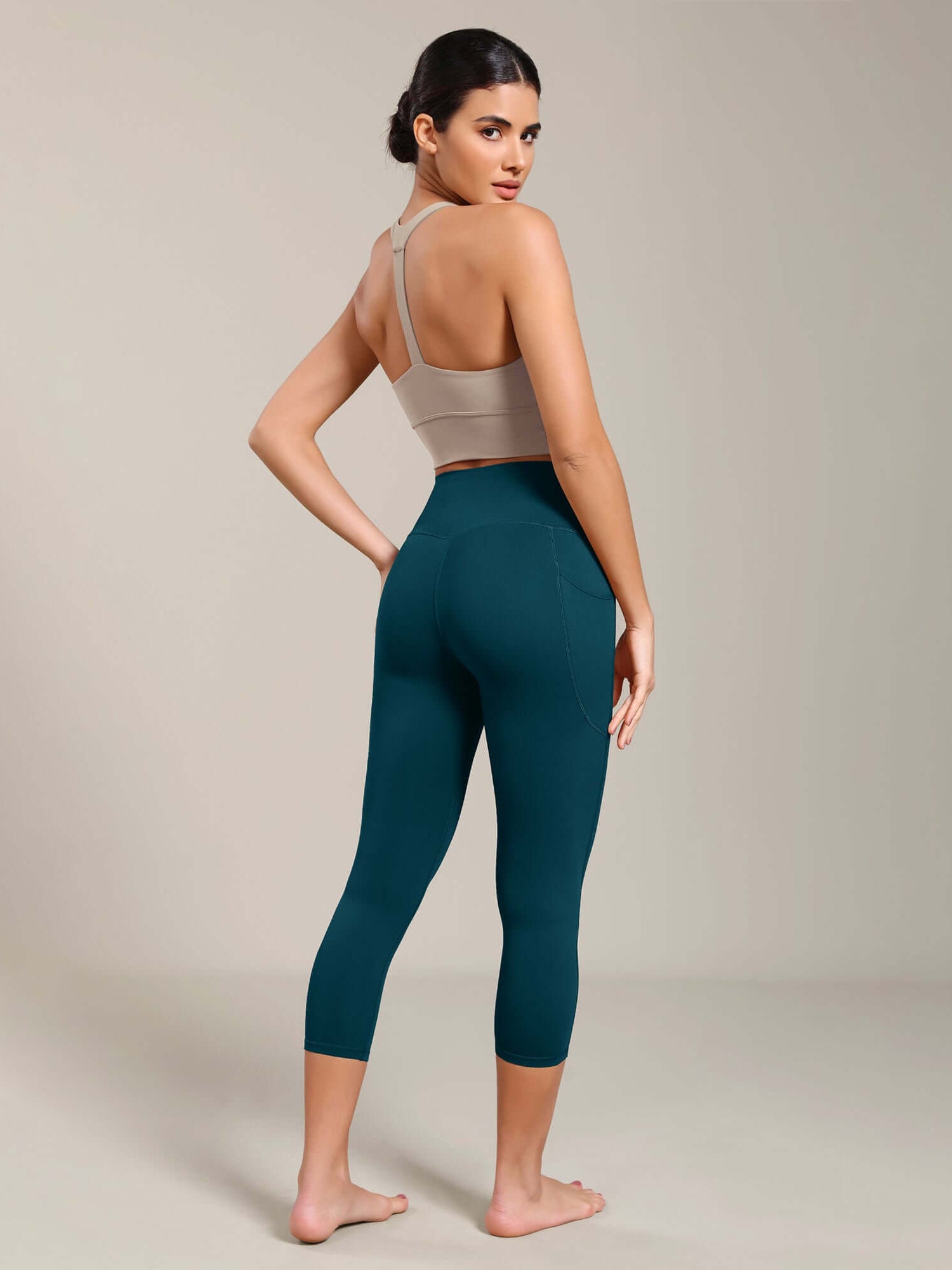 Odcloud Lounge Yoga 21 High Waist Capris Leggings with Pockets - ododos