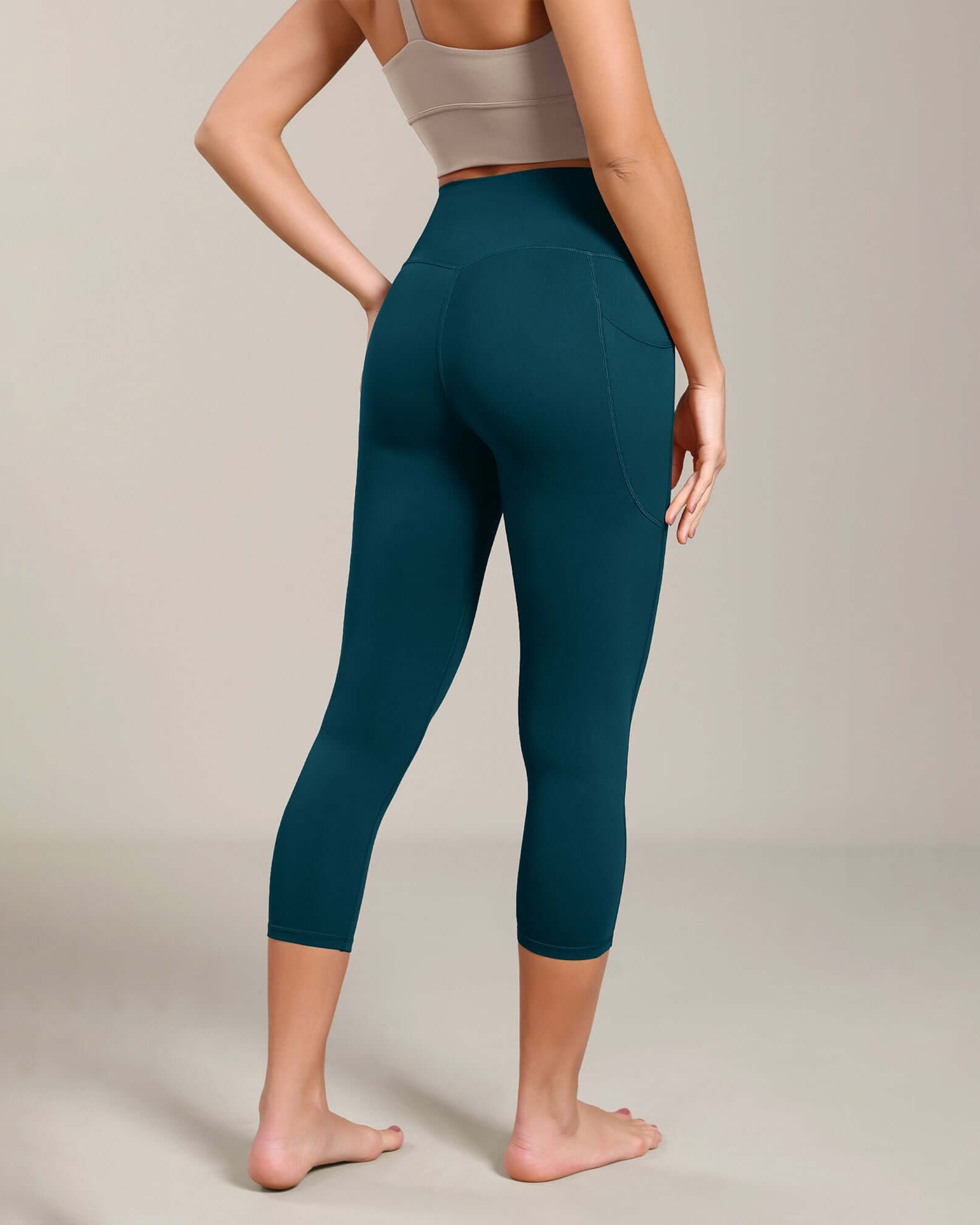 Odcloud Lounge Yoga 21 High Waist Capris Leggings with Pockets - ododos