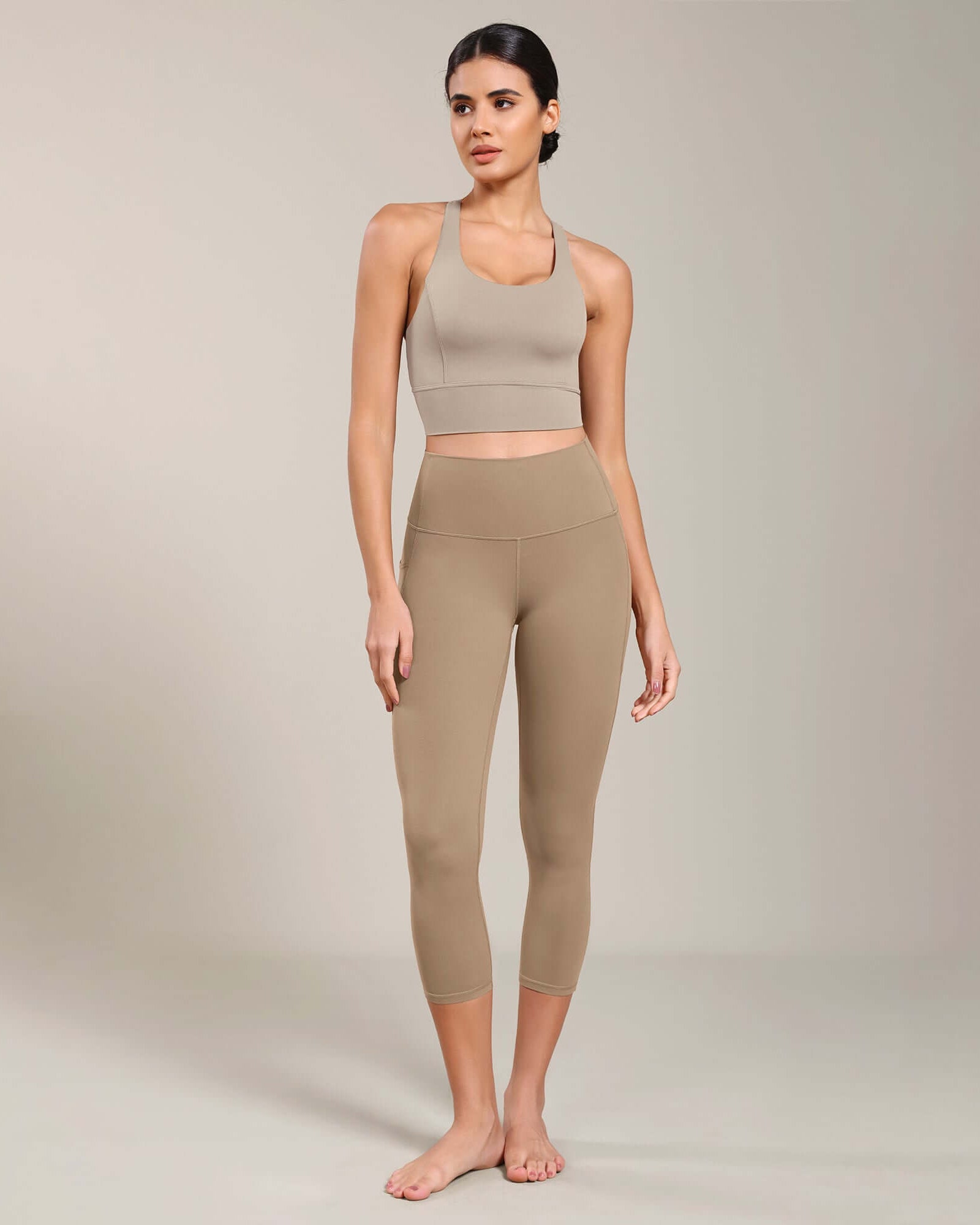 Odcloud Lounge Yoga 21 High Waist Capris Leggings with Pockets - ododos