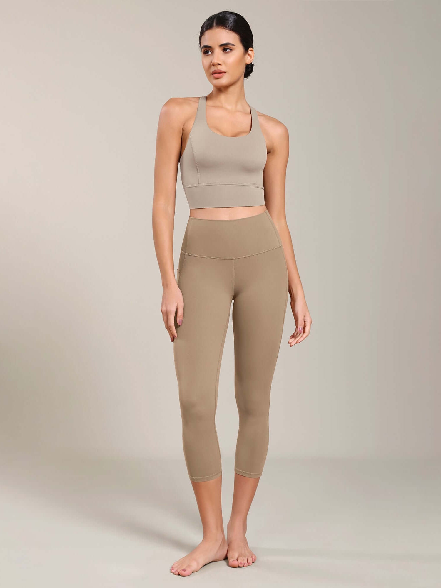 Odcloud Lounge Yoga 21 High Waist Capris Leggings with Pockets - ododos
