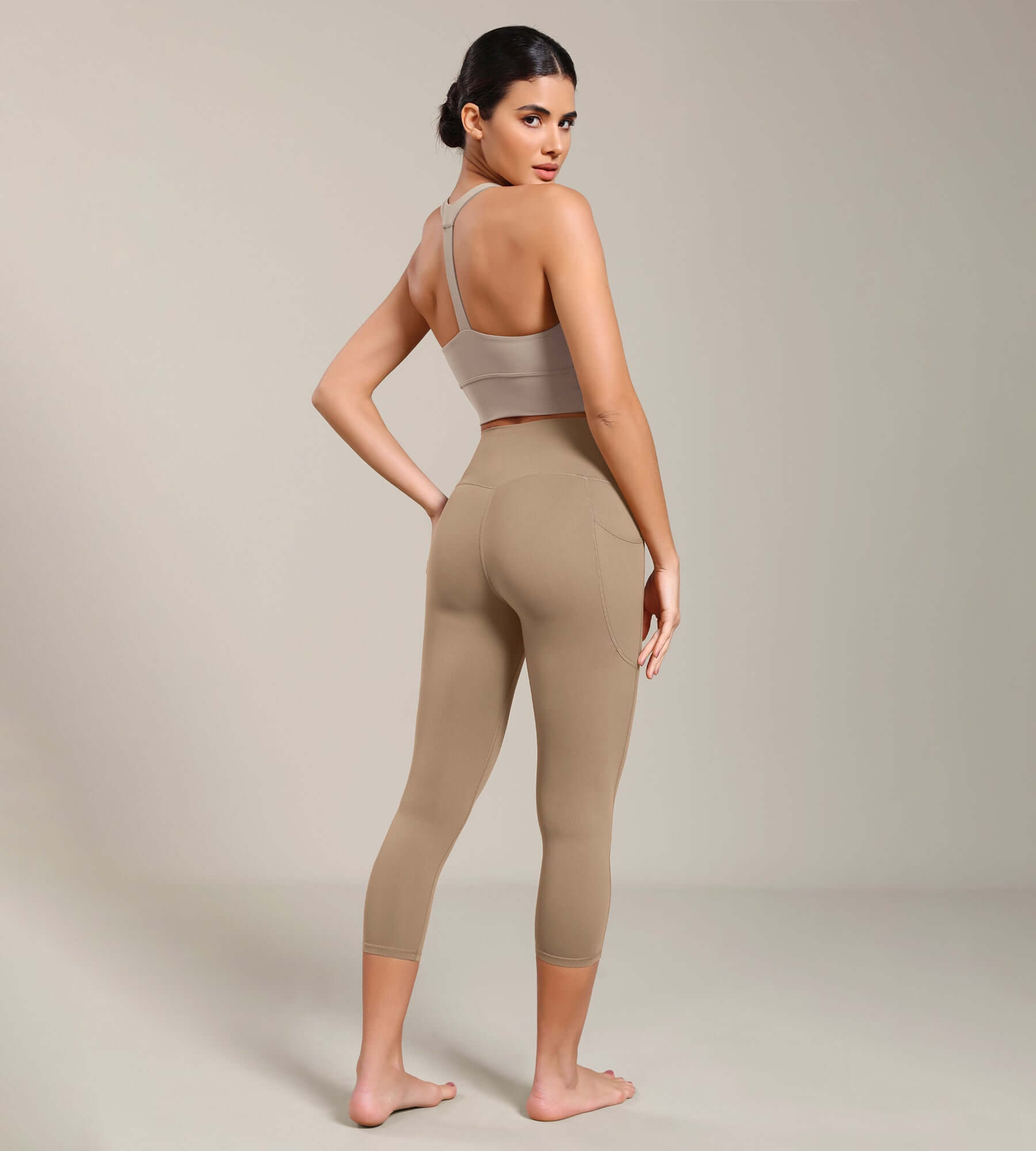 Odcloud Lounge Yoga 21 High Waist Capris Leggings with Pockets - ododos