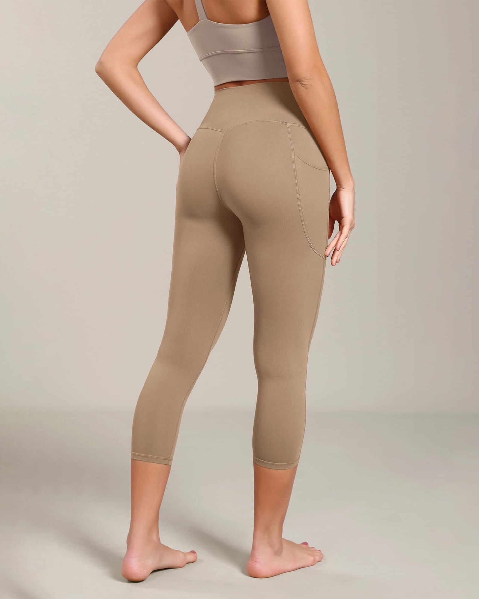 Odcloud Lounge Yoga 21 High Waist Capris Leggings with Pockets - ododos