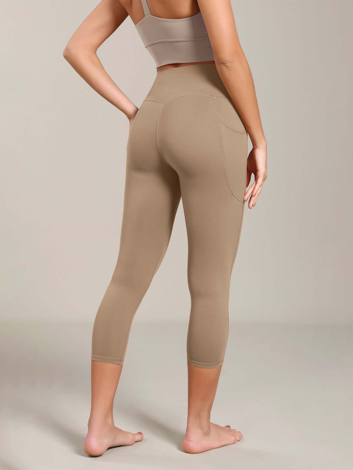Odcloud Lounge Yoga 21 High Waist Capris Leggings with Pockets - ododos