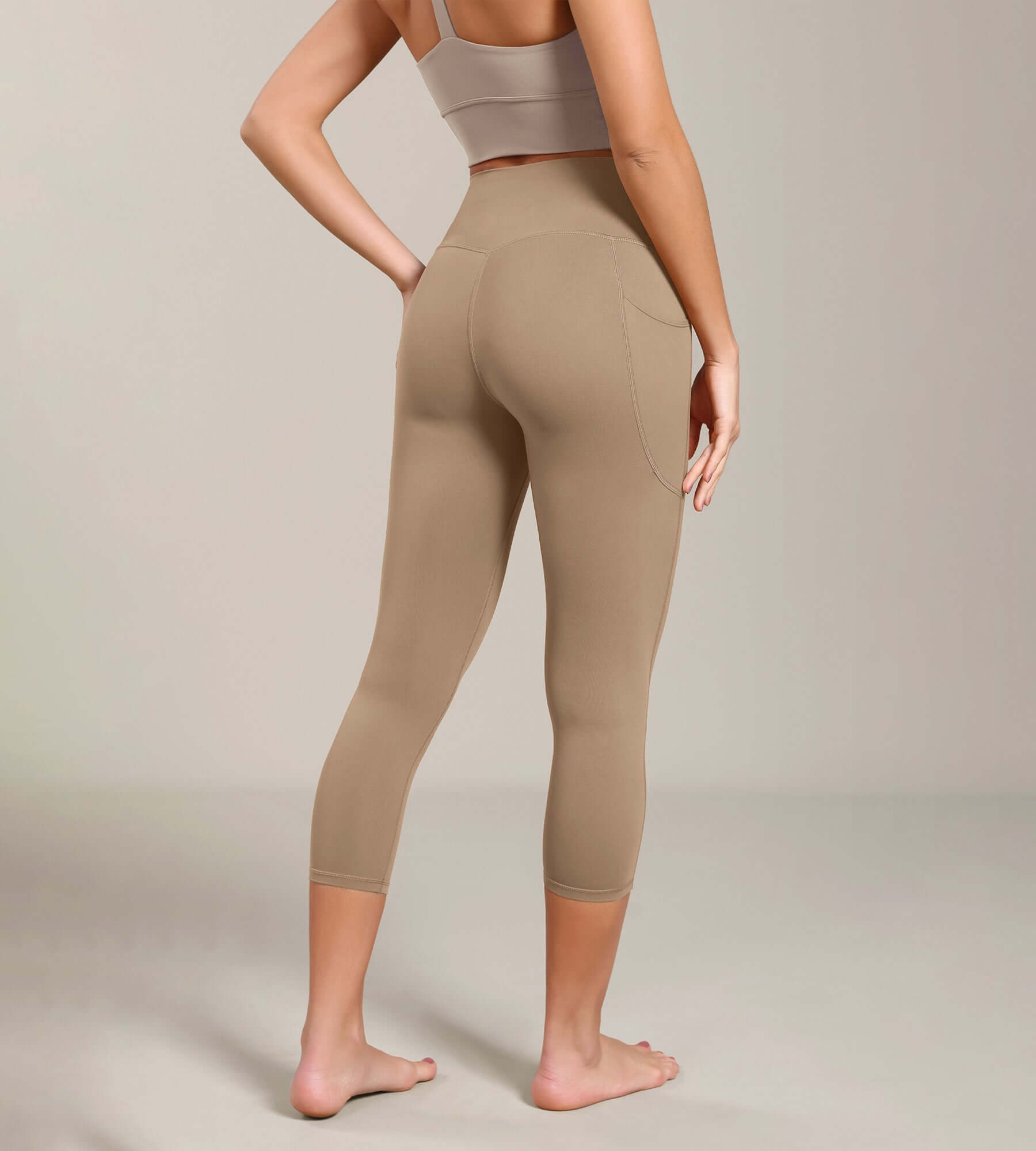 Odcloud Lounge Yoga 21 High Waist Capris Leggings with Pockets - ododos