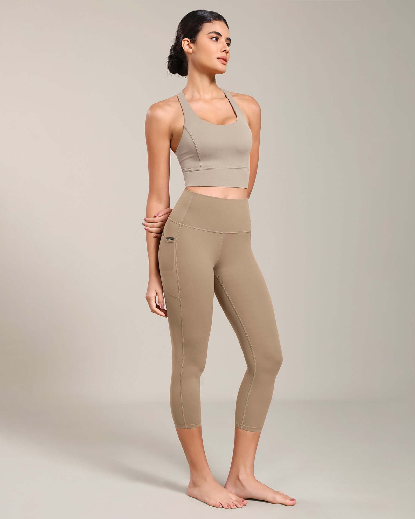 Odcloud Lounge Yoga 21 High Waist Capris Leggings with Pockets - ododos