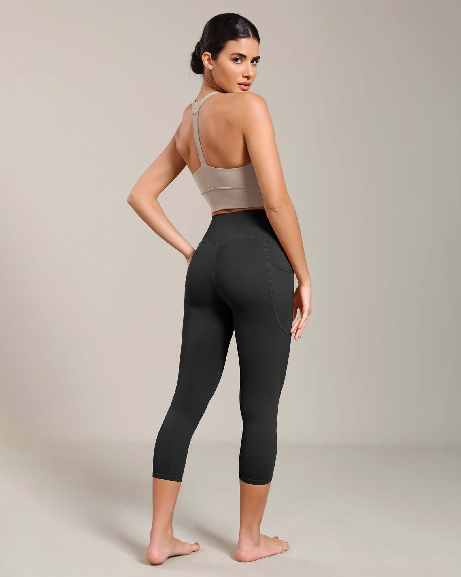 Odcloud Lounge Yoga 21 High Waist Capris Leggings with Pockets - ododos