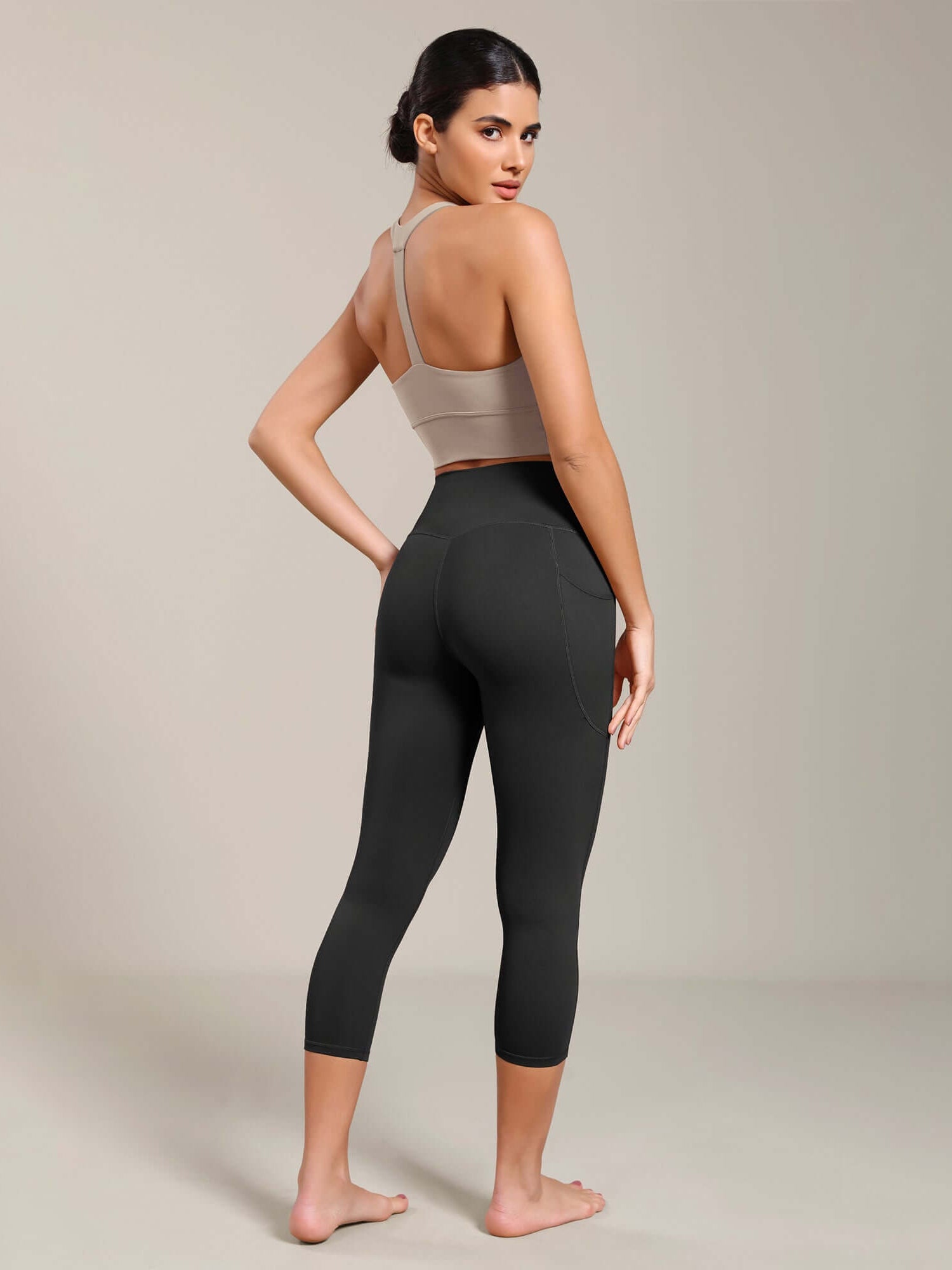 Odcloud Lounge Yoga 21 High Waist Capris Leggings with Pockets - ododos