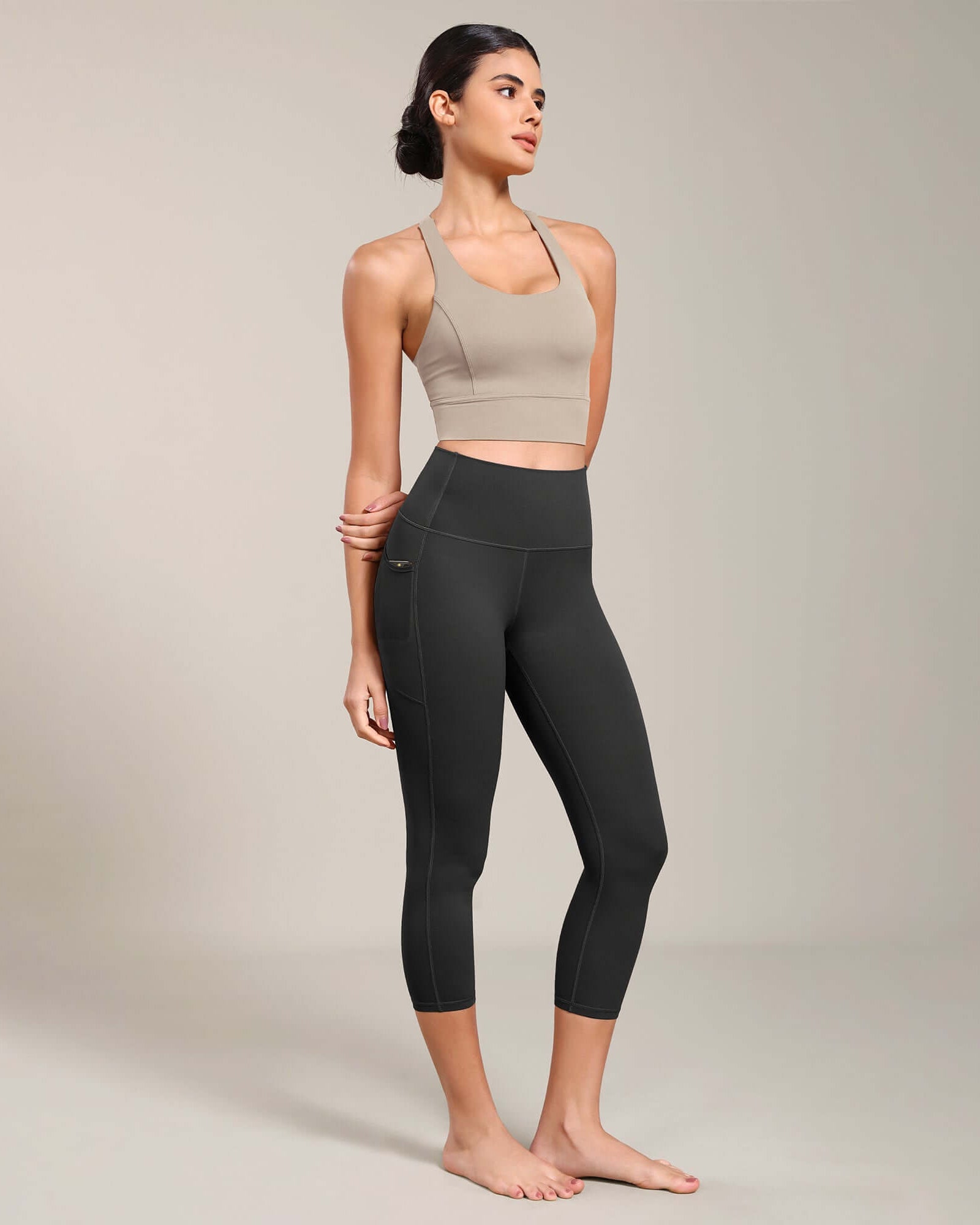 Odcloud Lounge Yoga 21 High Waist Capris Leggings with Pockets - ododos