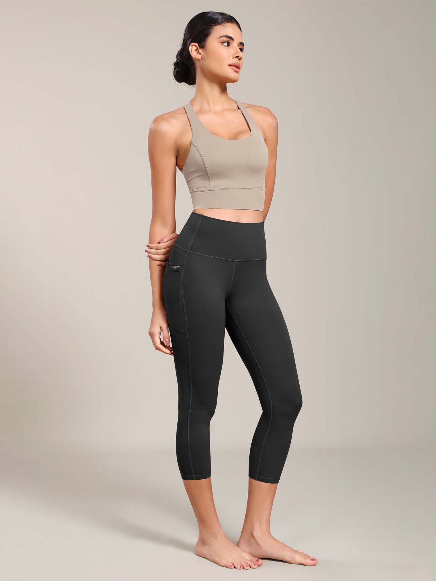 Odcloud Lounge Yoga 21 High Waist Capris Leggings with Pockets - ododos