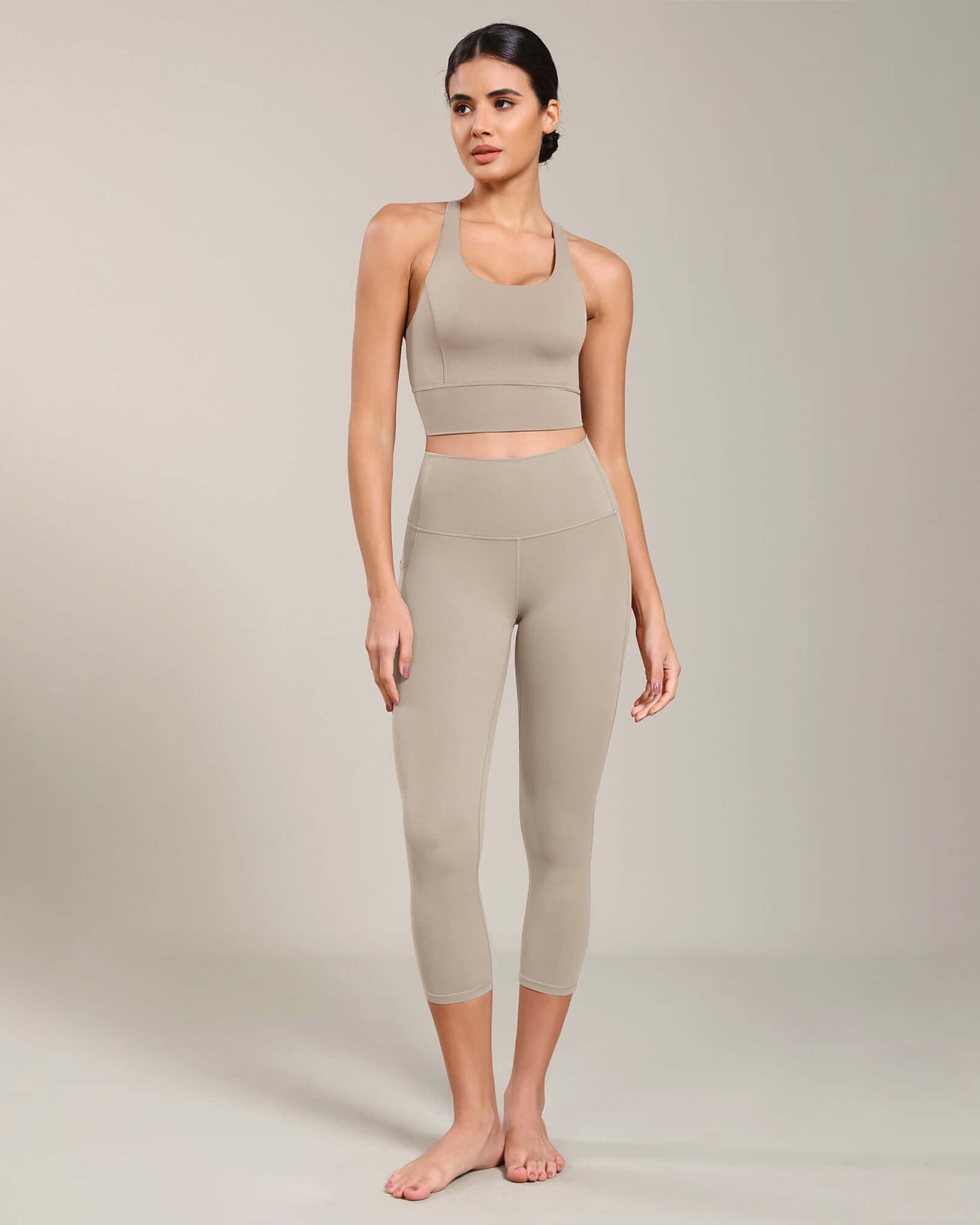 Odcloud Lounge Yoga 21 High Waist Capris Leggings with Pockets - ododos