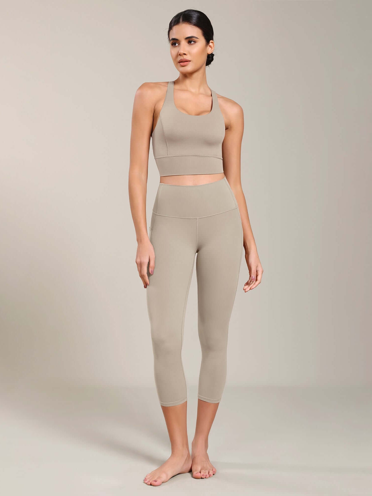 Odcloud Lounge Yoga 21 High Waist Capris Leggings with Pockets - ododos