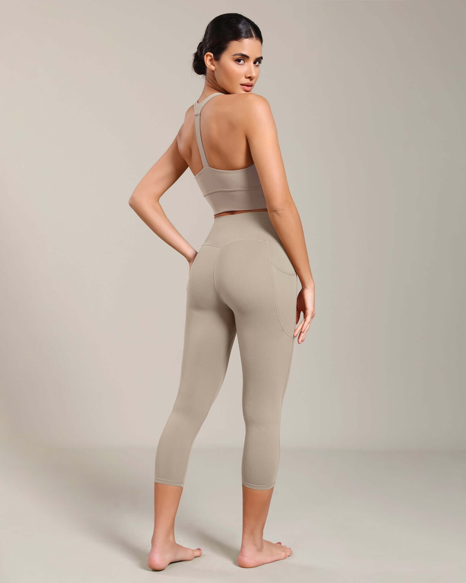 Odcloud Lounge Yoga 21 High Waist Capris Leggings with Pockets - ododos