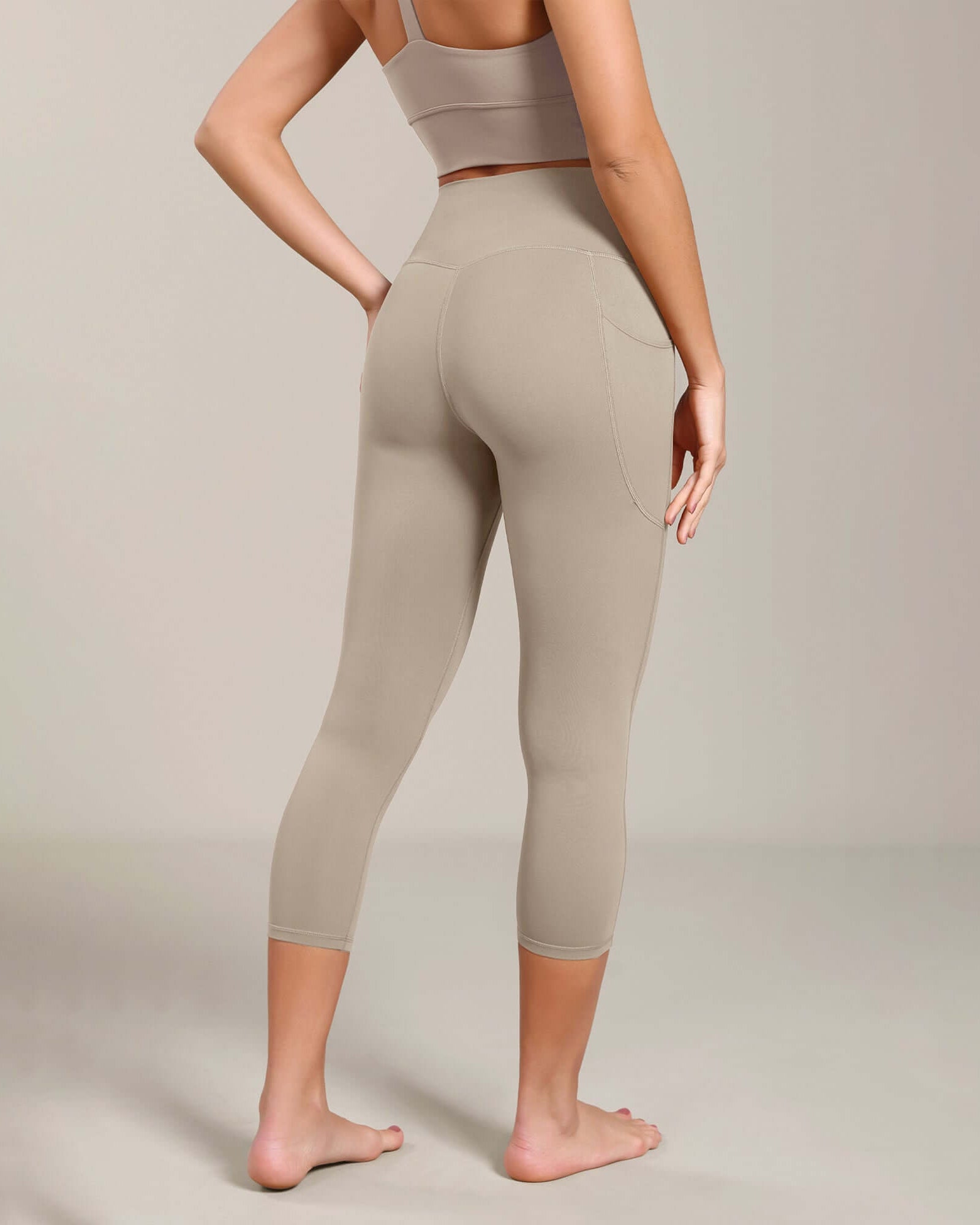 Odcloud Lounge Yoga 21 High Waist Capris Leggings with Pockets - ododos