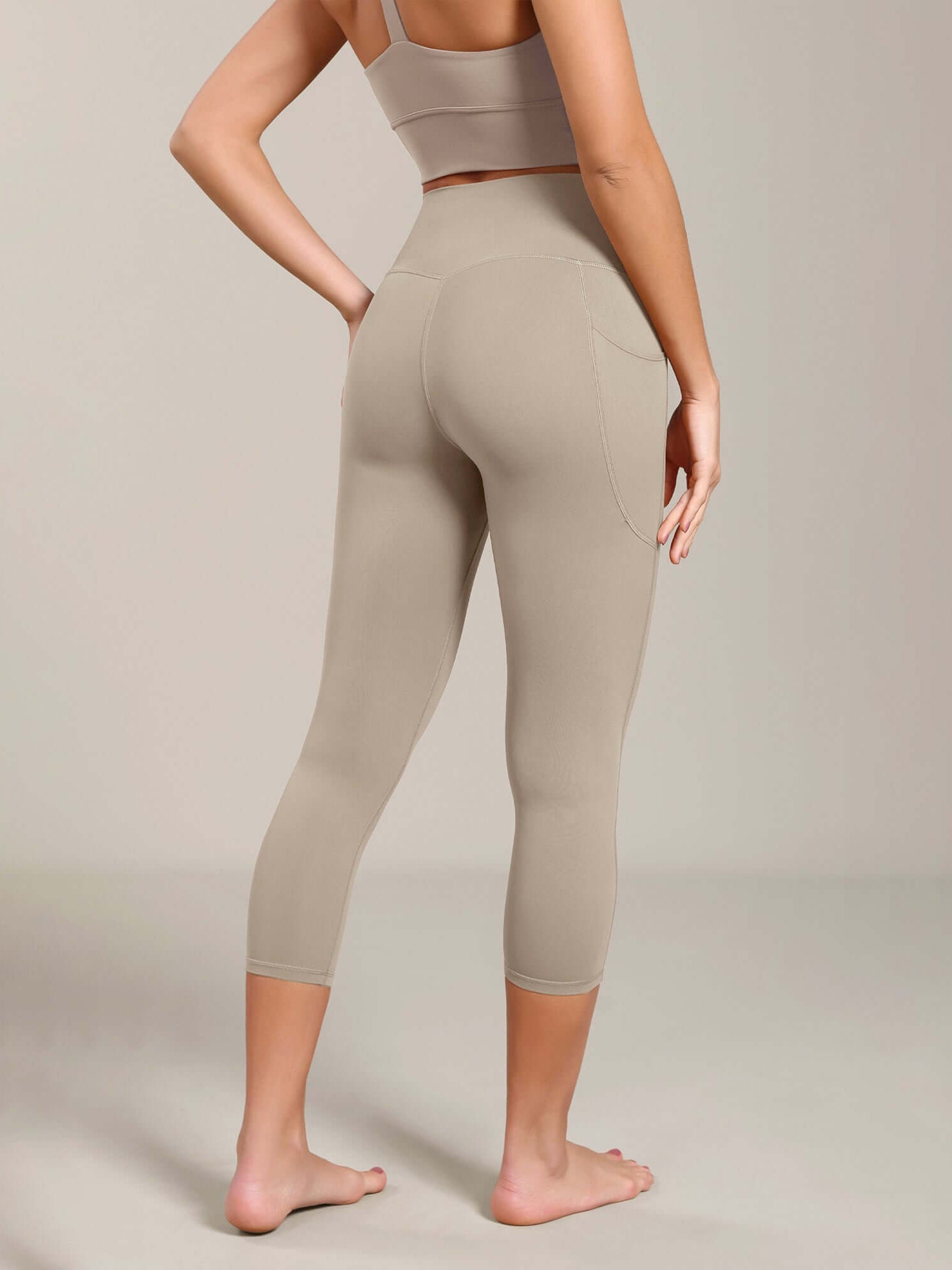 Odcloud Lounge Yoga 21 High Waist Capris Leggings with Pockets - ododos