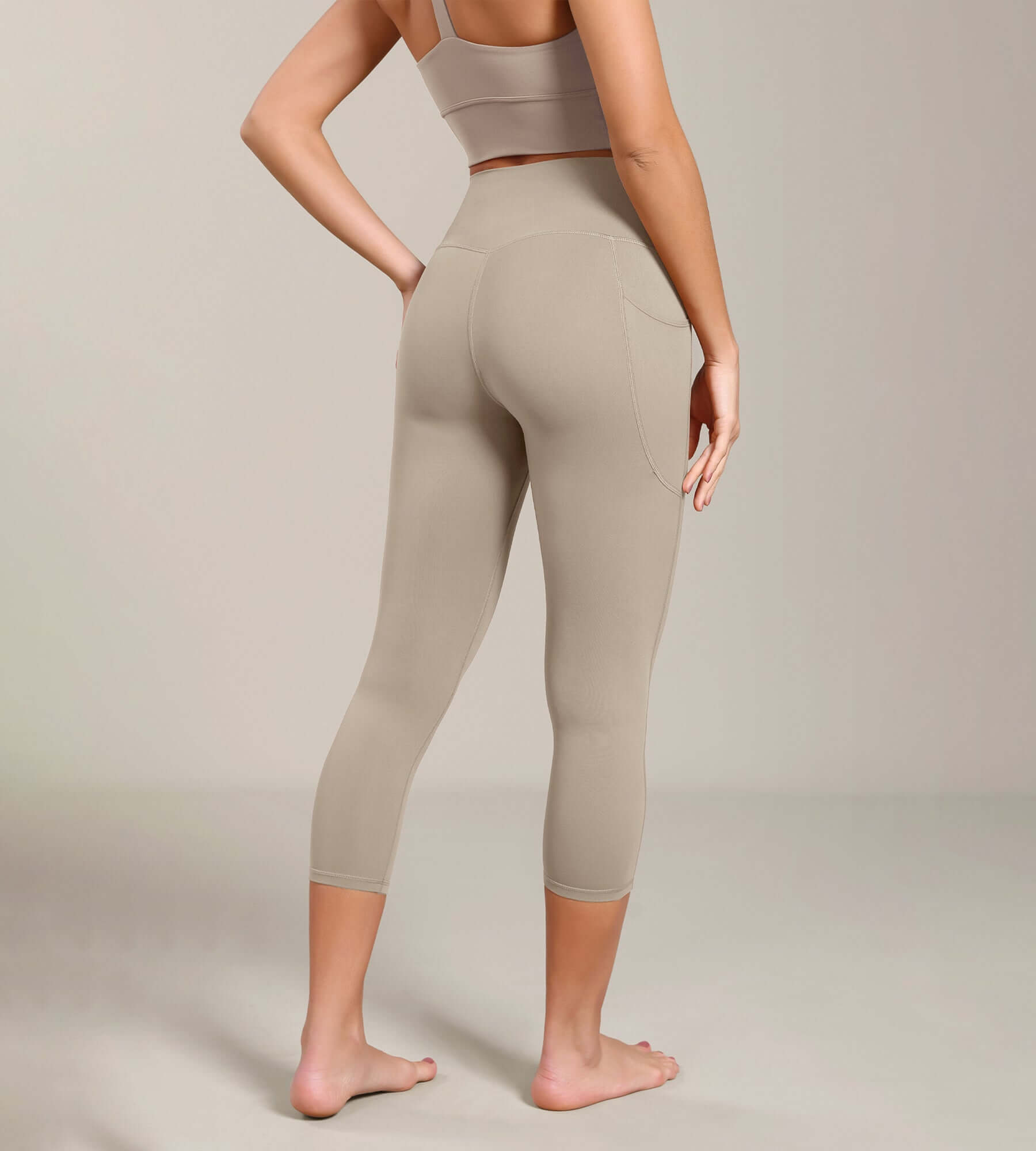 Odcloud Lounge Yoga 21 High Waist Capris Leggings with Pockets - ododos