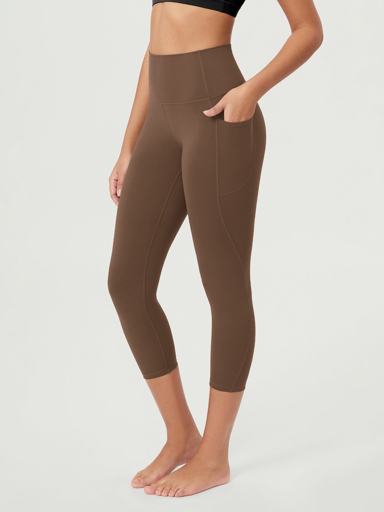 ODCLOUD 23�Buttery Soft Lounge Yoga Leggings with Pockets Brunette - ododos