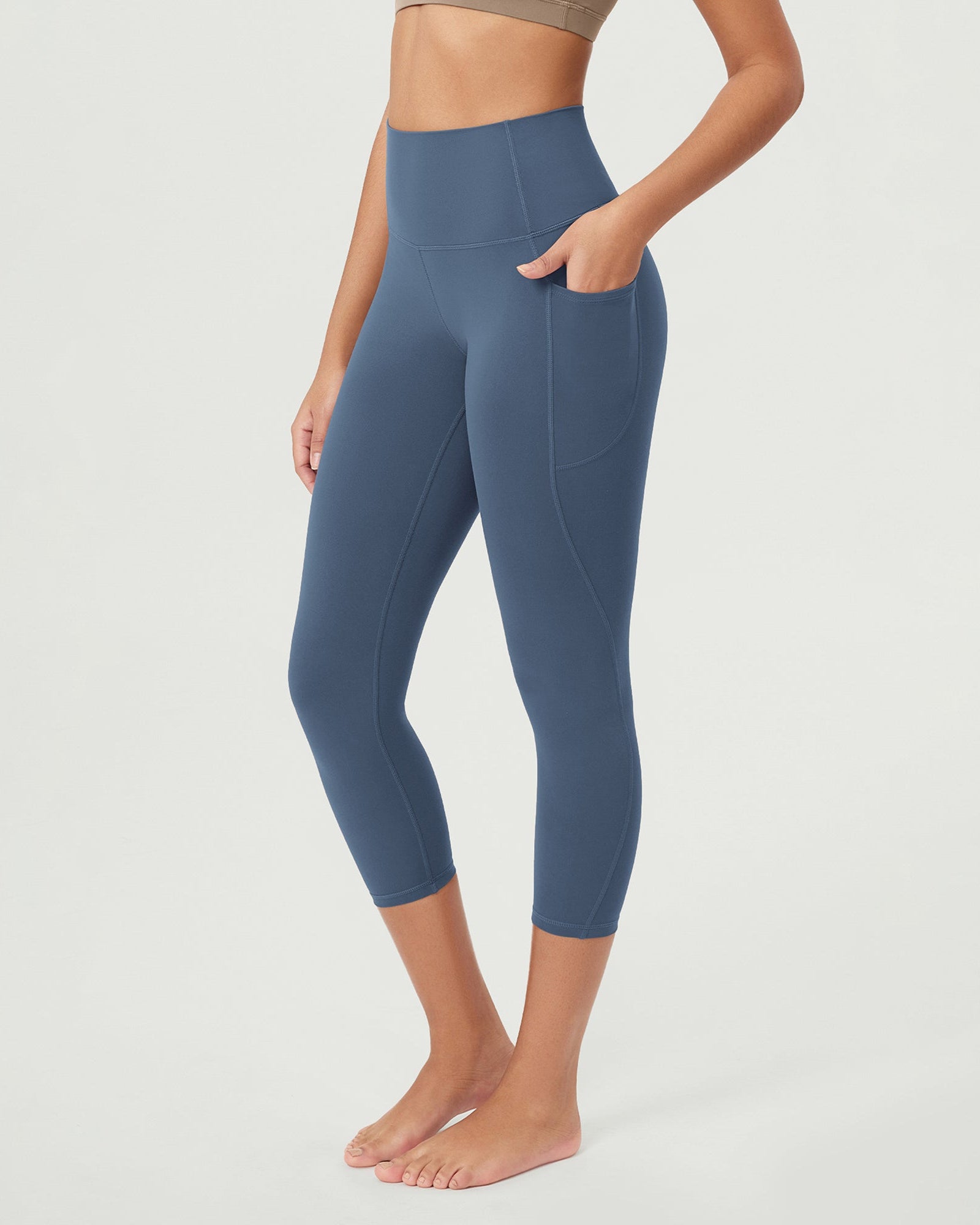 ODCLOUD 23�Buttery Soft Lounge Yoga Leggings with Pockets Ink Blue - ododos