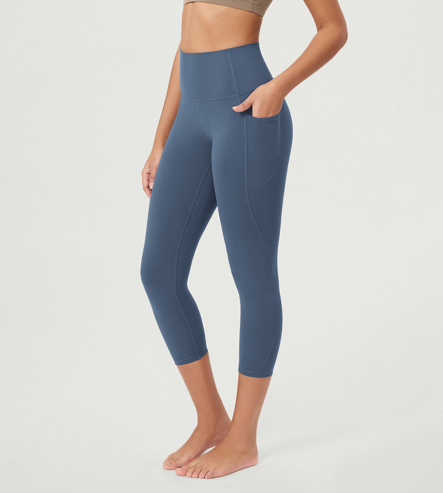 ODCLOUD 23�Buttery Soft Lounge Yoga Leggings with Pockets Ink Blue - ododos