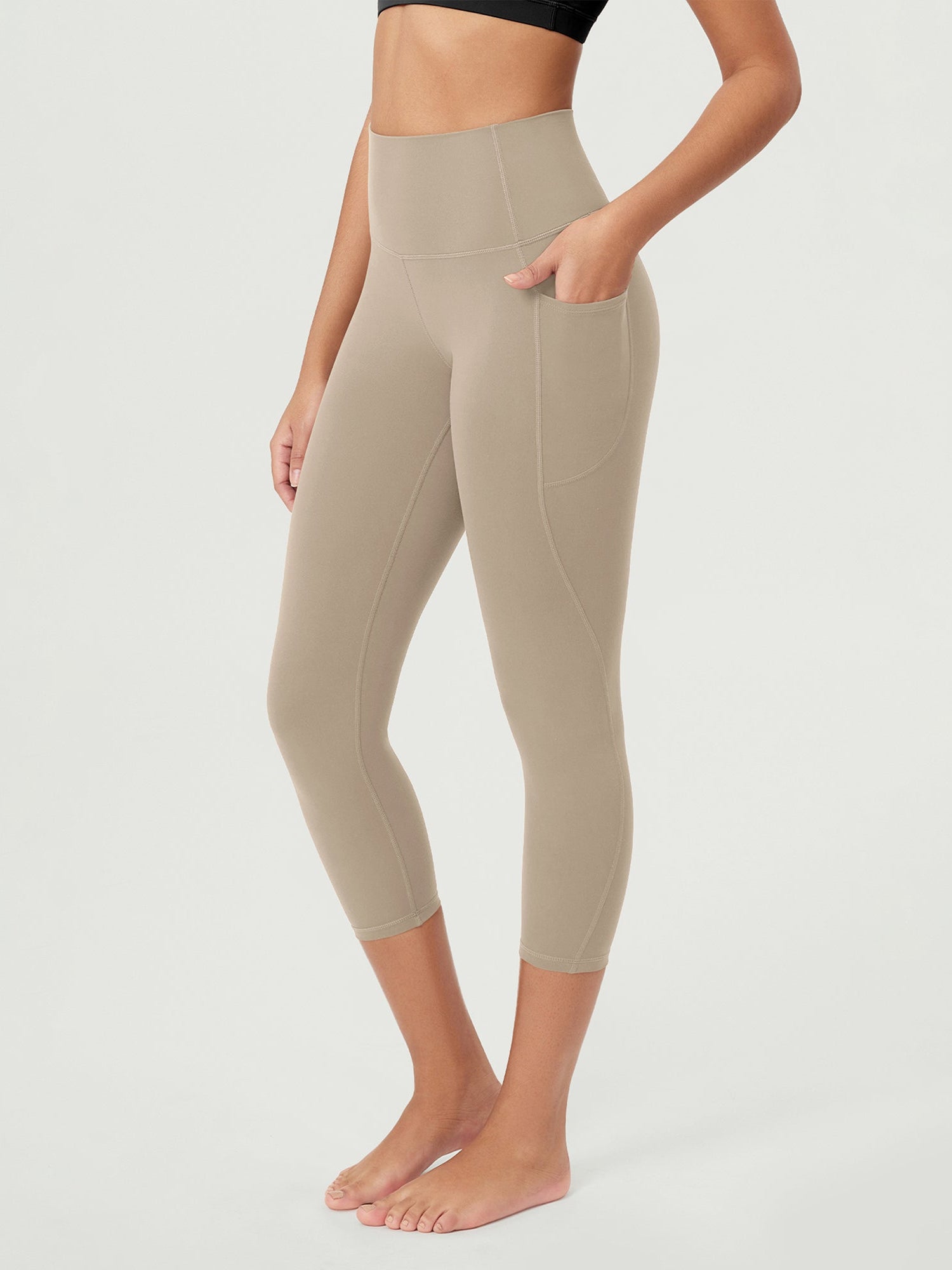 ODCLOUD 23�Buttery Soft Lounge Yoga Leggings with Pockets Shaker Beige - ododos