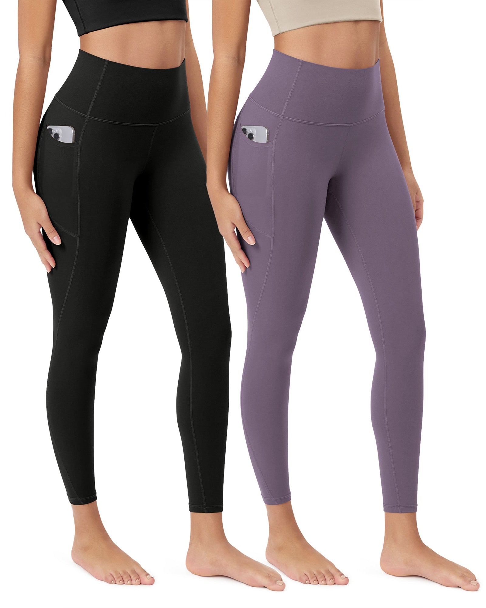 ODCLOUD 2-Pack 25Γ’β¬?Buttery Soft Lounge Yoga Leggings with Pockets - ododos