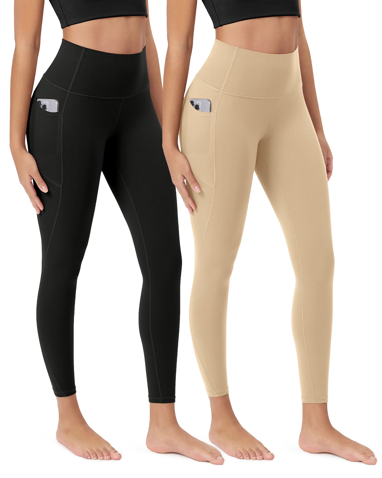 ODCLOUD 2-Pack 25Γ’β¬?Buttery Soft Lounge Yoga Leggings with Pockets - ododos