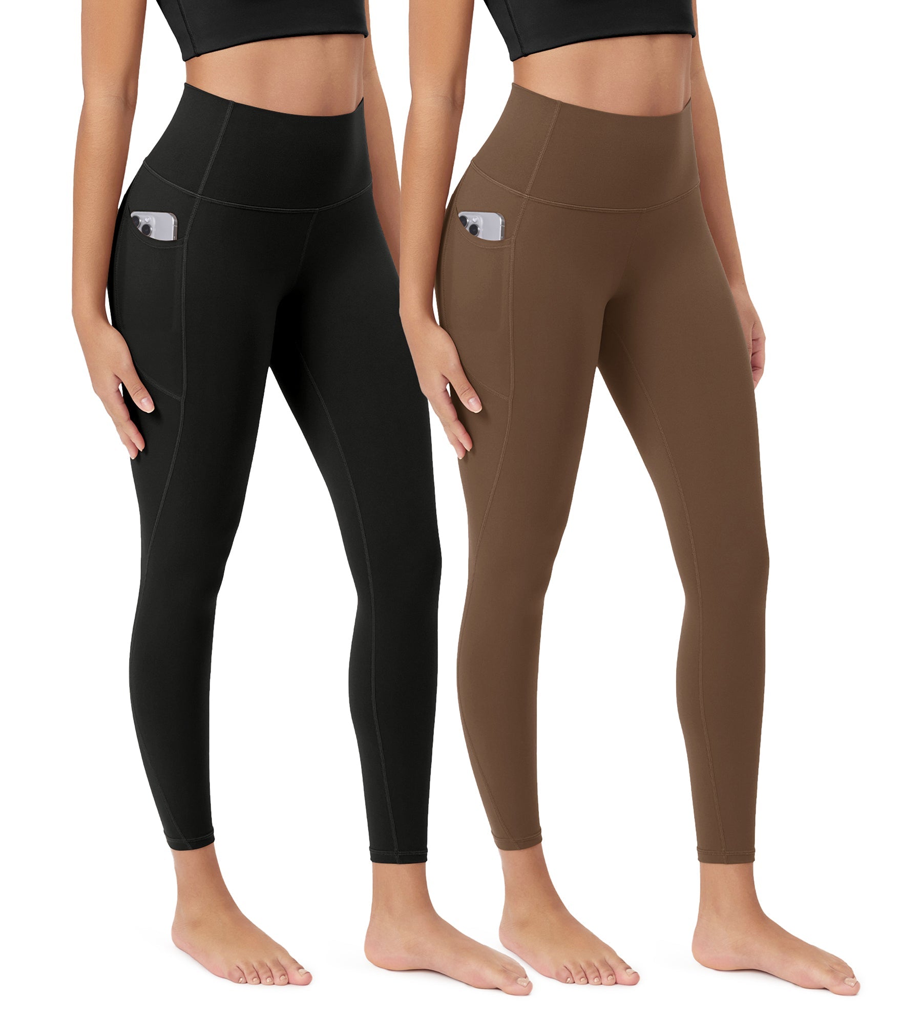 ODCLOUD 2-Pack 25�Buttery Soft Lounge Yoga Leggings with Pockets - ododos
