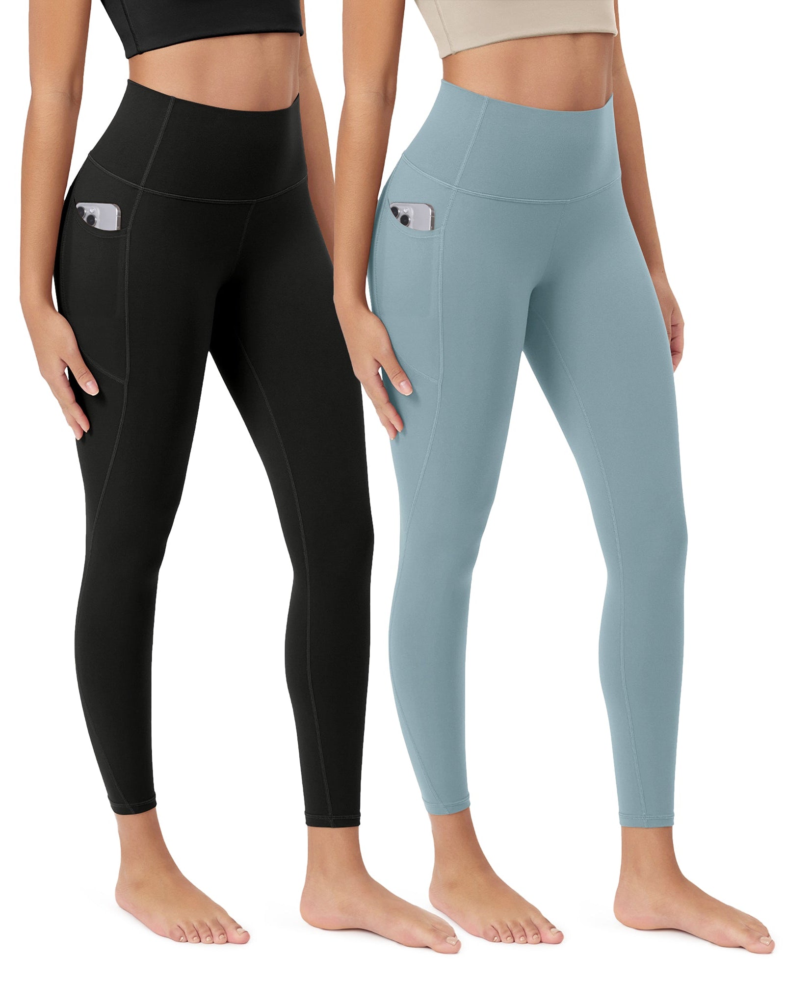 ODCLOUD 2-Pack 25Γ’β¬?Buttery Soft Lounge Yoga Leggings with Pockets - ododos