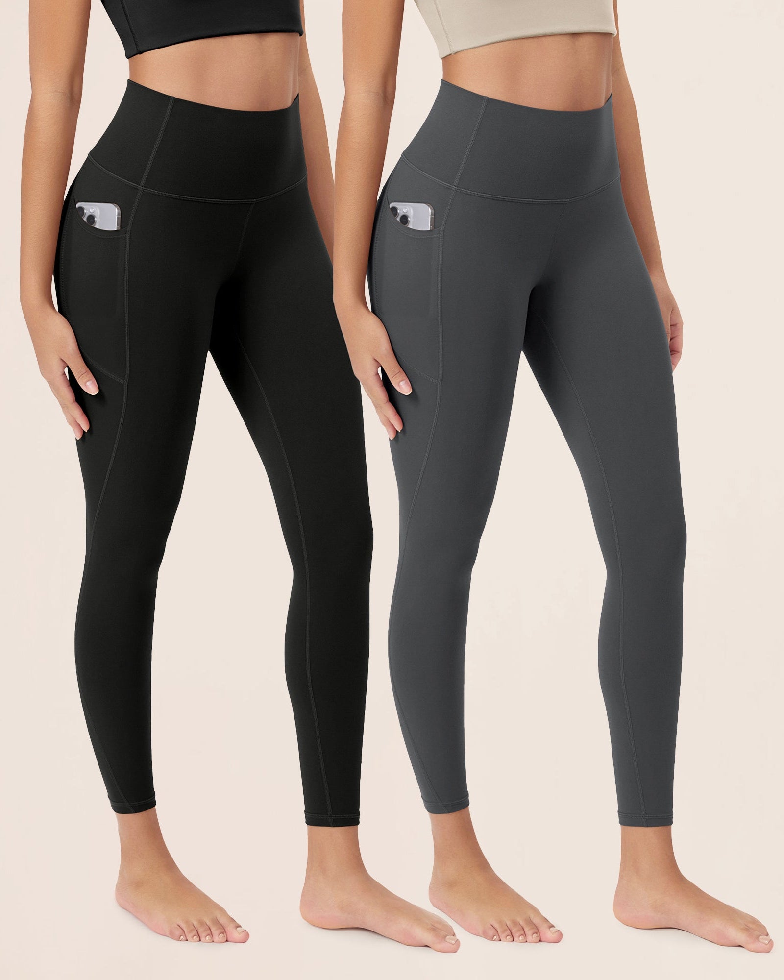 ODCLOUD 2-Pack 25Γ’β¬?Buttery Soft Lounge Yoga Leggings with Pockets - ododos