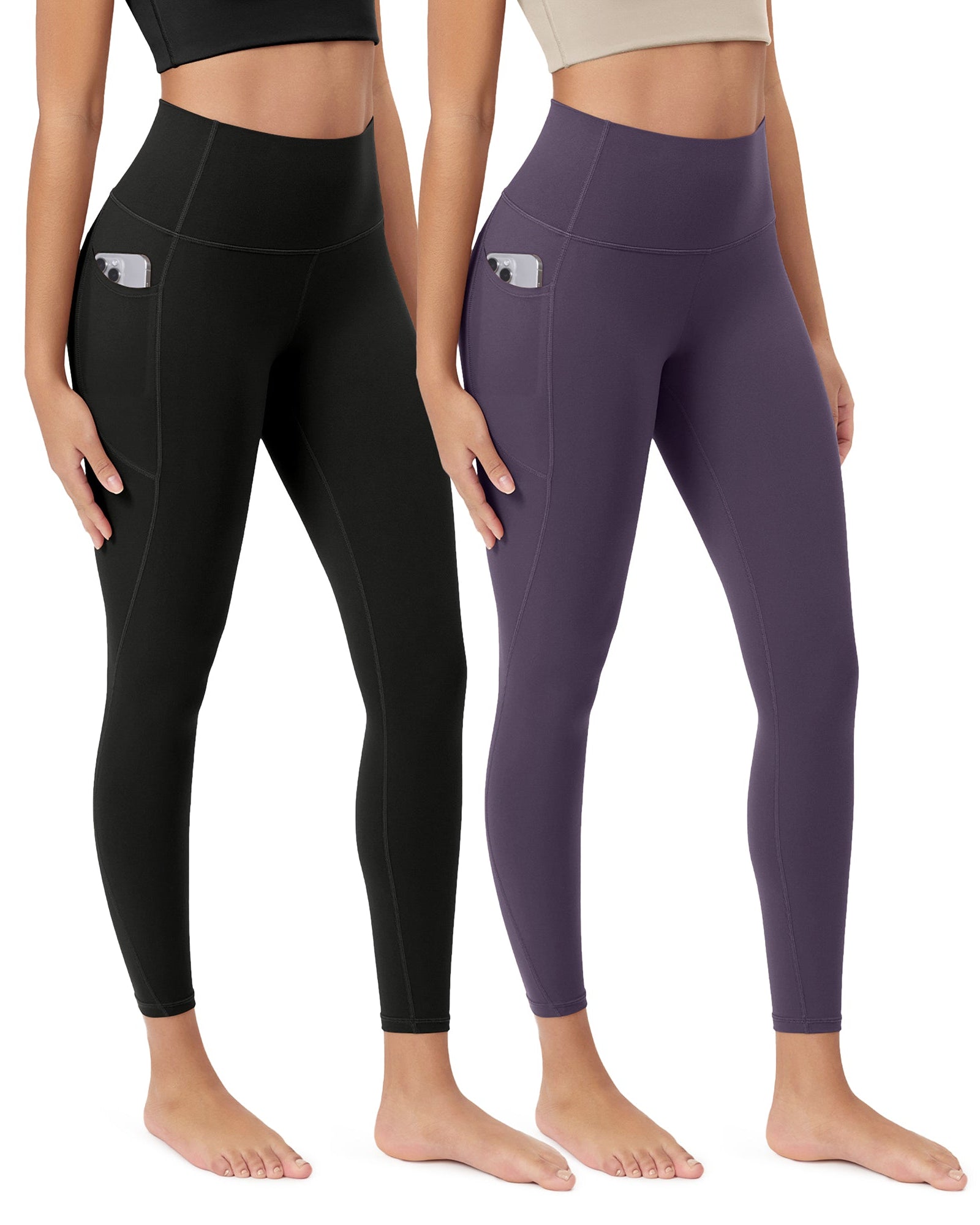 ODCLOUD 2-Pack 25Γ’β¬?Buttery Soft Lounge Yoga Leggings with Pockets - ododos