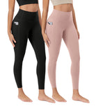 ODCLOUD 2-Pack 25�Buttery Soft Lounge Yoga Leggings with Pockets - ododos