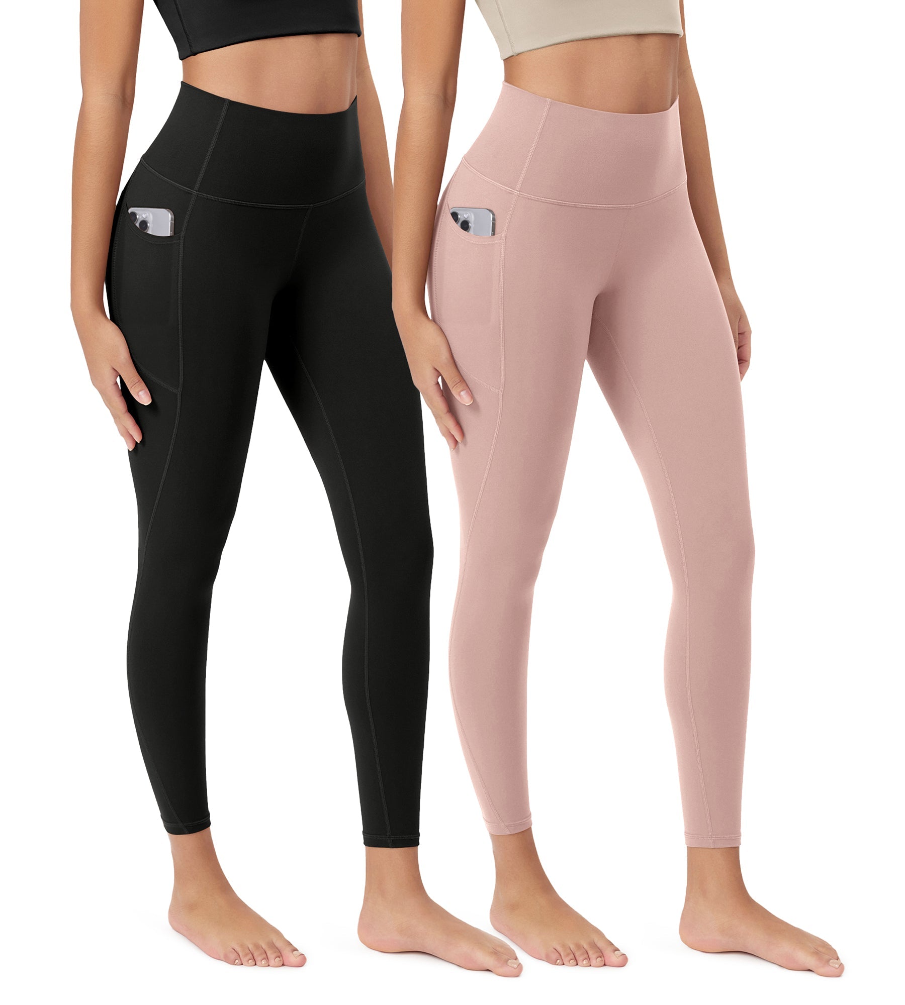 ODCLOUD 2-Pack 25�Buttery Soft Lounge Yoga Leggings with Pockets - ododos