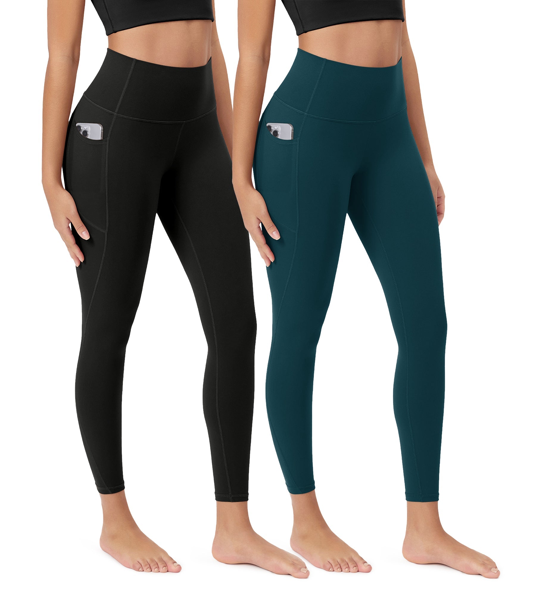 ODCLOUD 2-Pack 25�Buttery Soft Lounge Yoga Leggings with Pockets - ododos