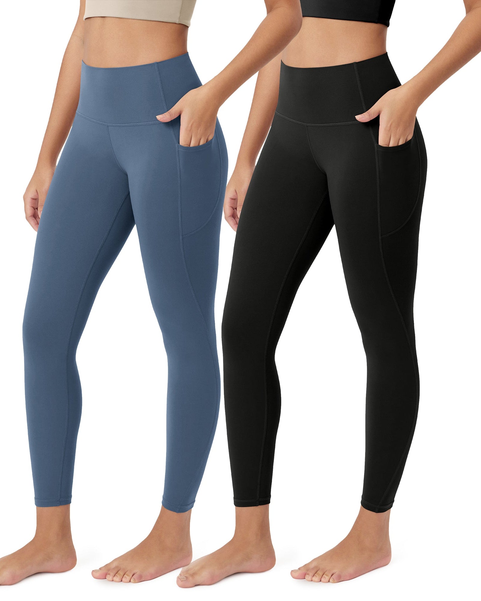 ODCLOUD 2-Pack 25Γ’β¬?Buttery Soft Lounge Yoga Leggings with Pockets - ododos