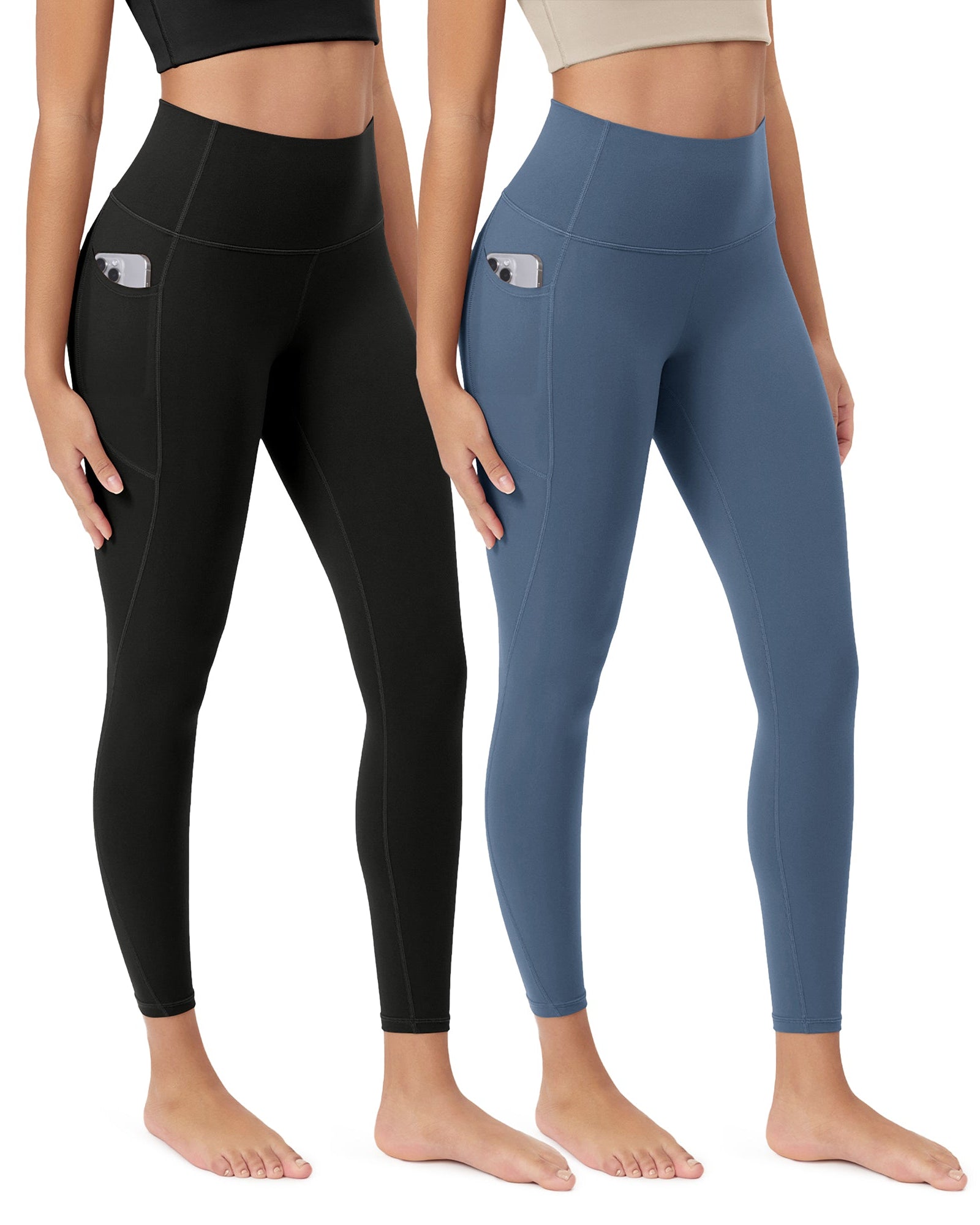 ODCLOUD 2-Pack 25Γ’β¬?Buttery Soft Lounge Yoga Leggings with Pockets - ododos