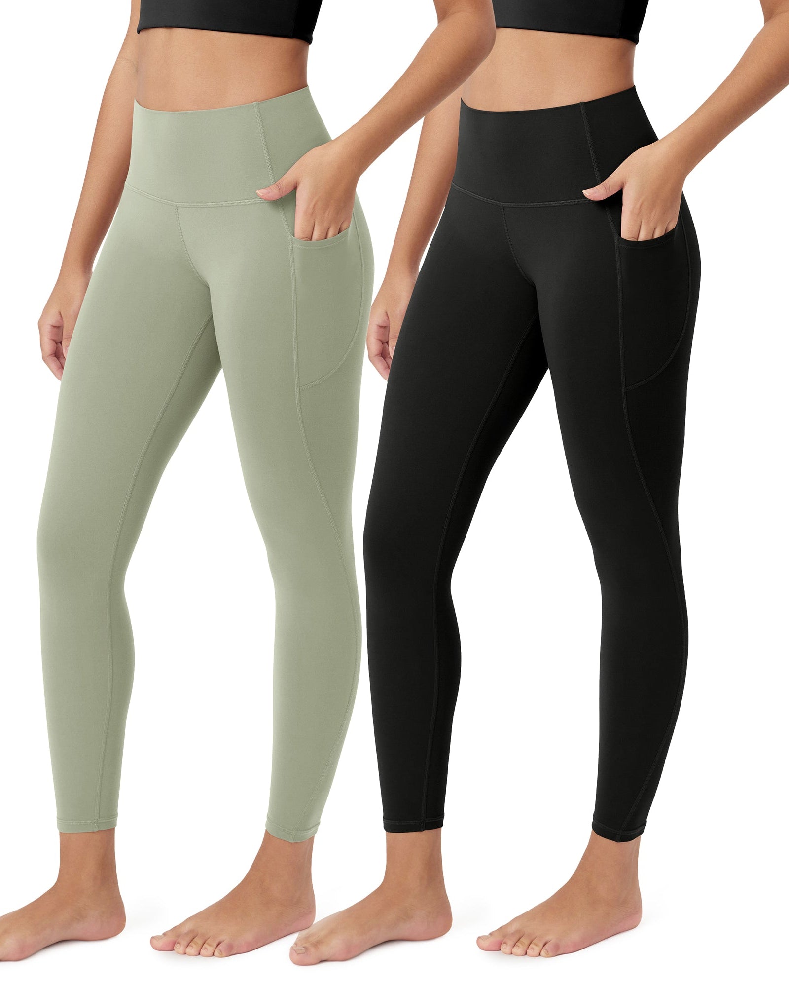 ODCLOUD 2-Pack 25Γ’β¬?Buttery Soft Lounge Yoga Leggings with Pockets - ododos