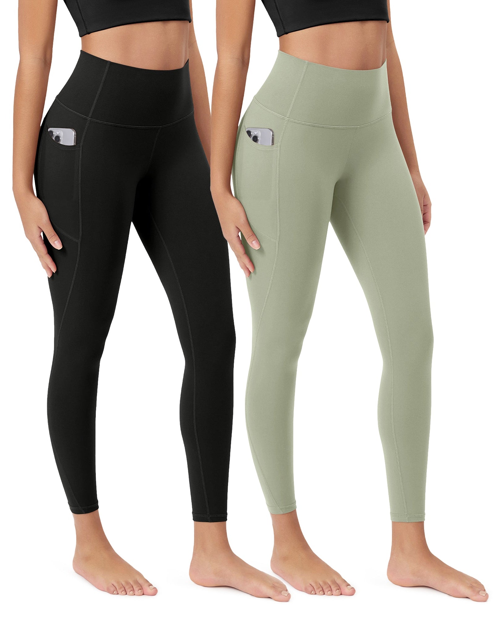 ODCLOUD 2-Pack 25Γ’β¬?Buttery Soft Lounge Yoga Leggings with Pockets - ododos