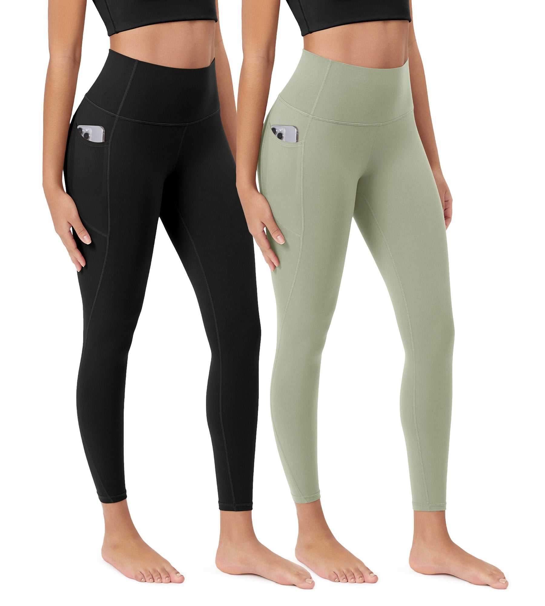 ODCLOUD 2-Pack 25�Buttery Soft Lounge Yoga Leggings with Pockets - ododos