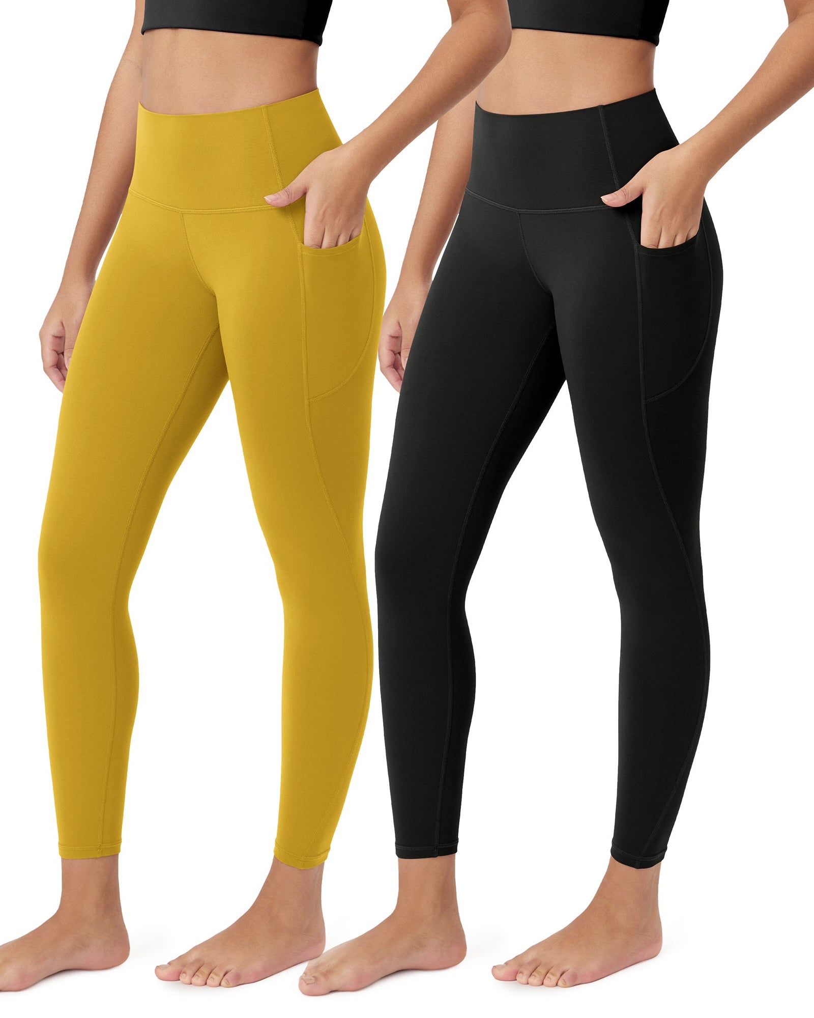 ODCLOUD 2-Pack 25Γ’β¬?Buttery Soft Lounge Yoga Leggings with Pockets - ododos