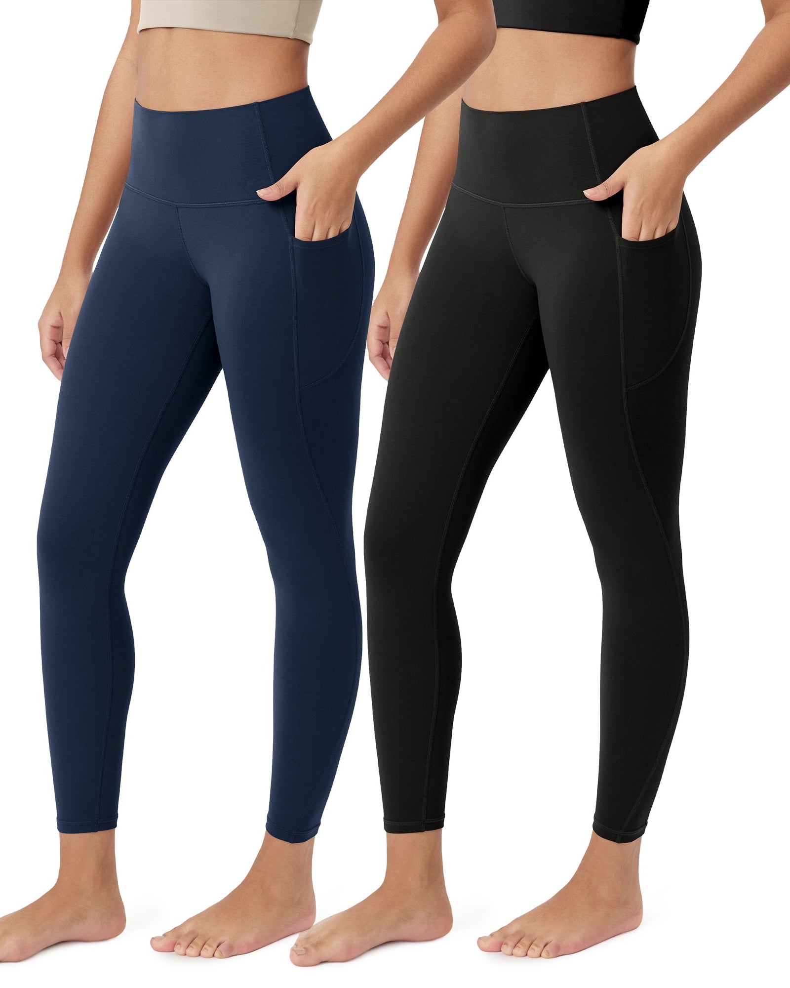 ODCLOUD 2-Pack 25Γ’β¬?Buttery Soft Lounge Yoga Leggings with Pockets - ododos