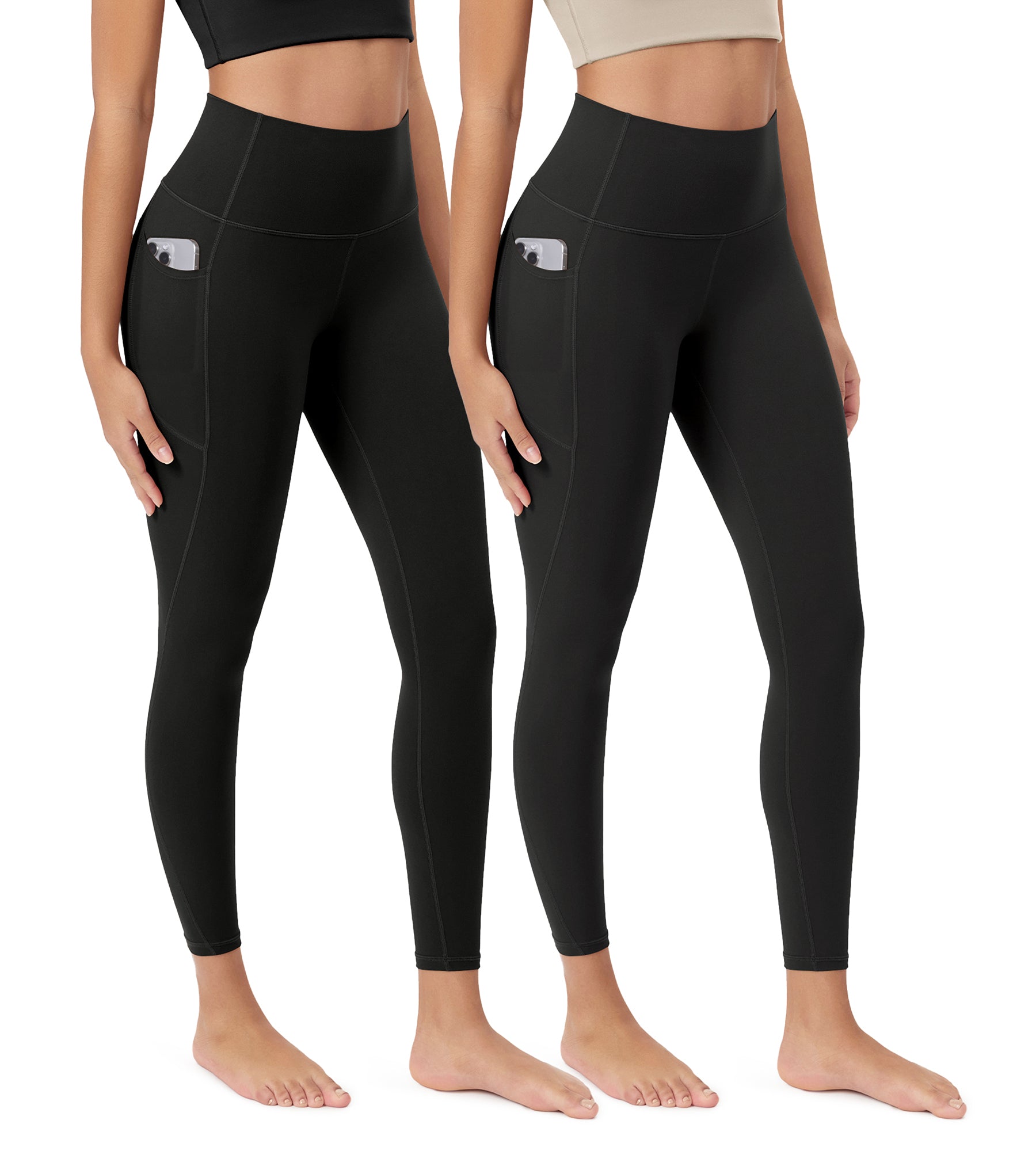 ODCLOUD 2-Pack 25�Buttery Soft Lounge Yoga Leggings with Pockets - ododos