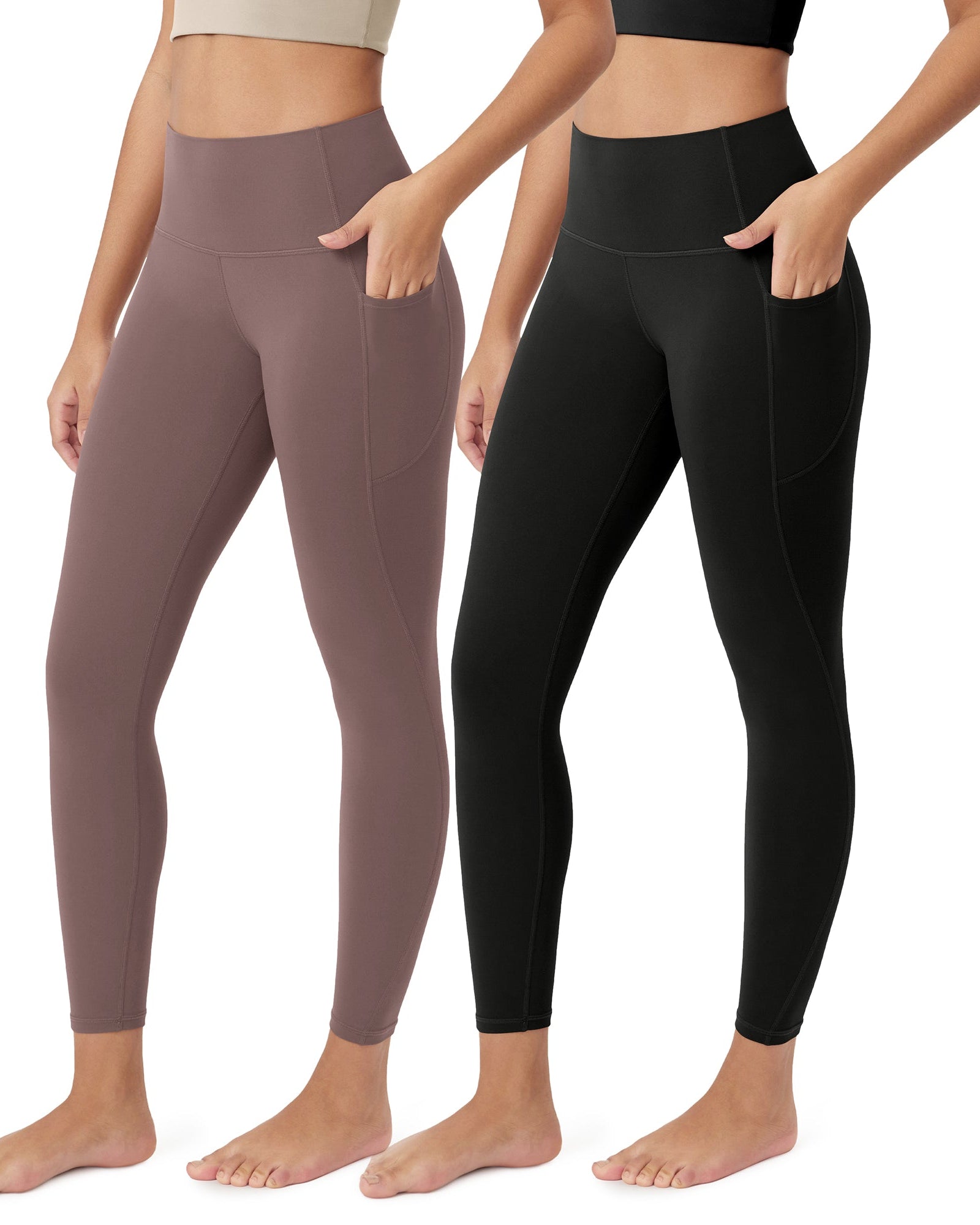 ODCLOUD 2-Pack 25Γ’β¬?Buttery Soft Lounge Yoga Leggings with Pockets - ododos