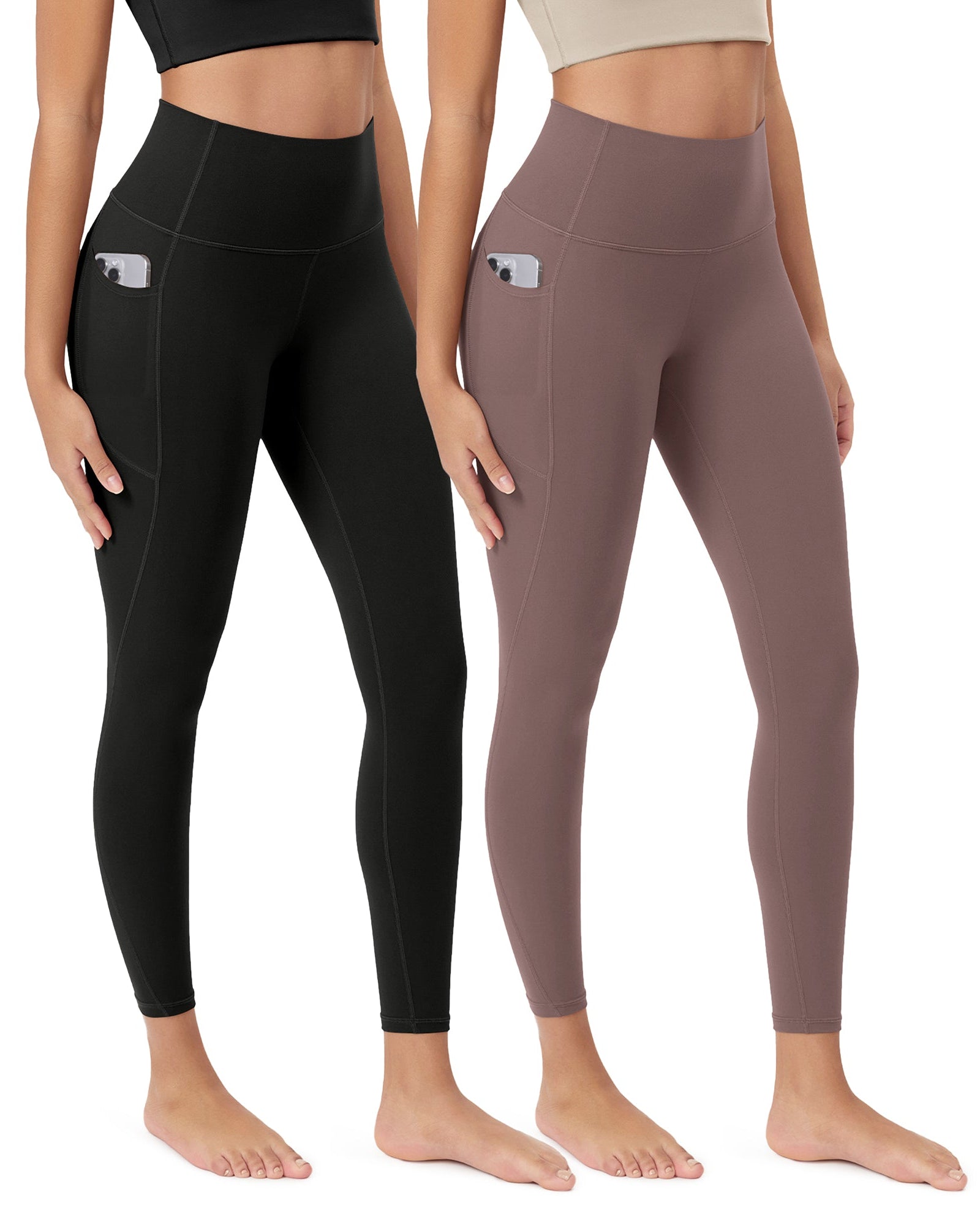ODCLOUD 2-Pack 25Γ’β¬?Buttery Soft Lounge Yoga Leggings with Pockets - ododos