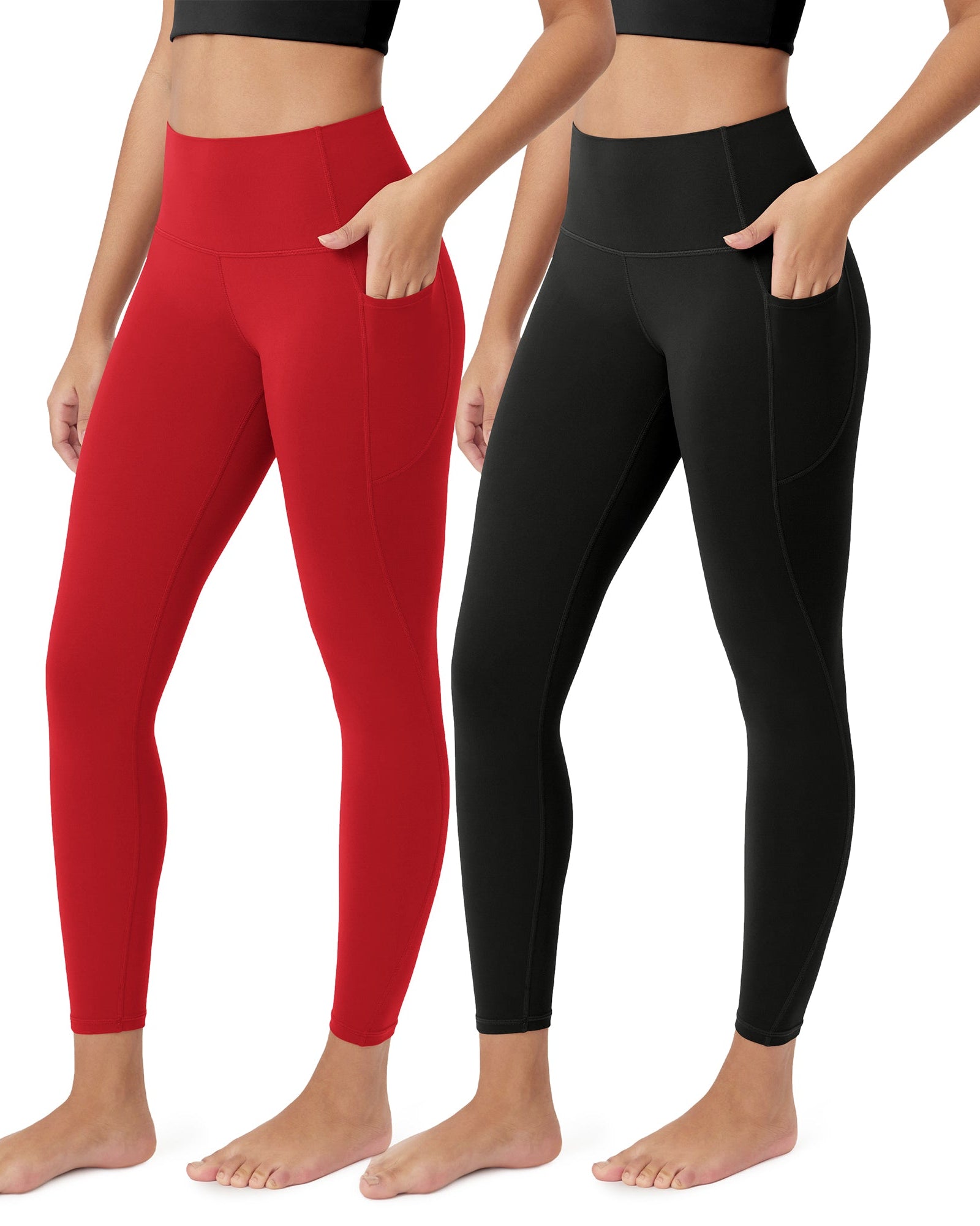 ODCLOUD 2-Pack 25Γ’β¬?Buttery Soft Lounge Yoga Leggings with Pockets - ododos