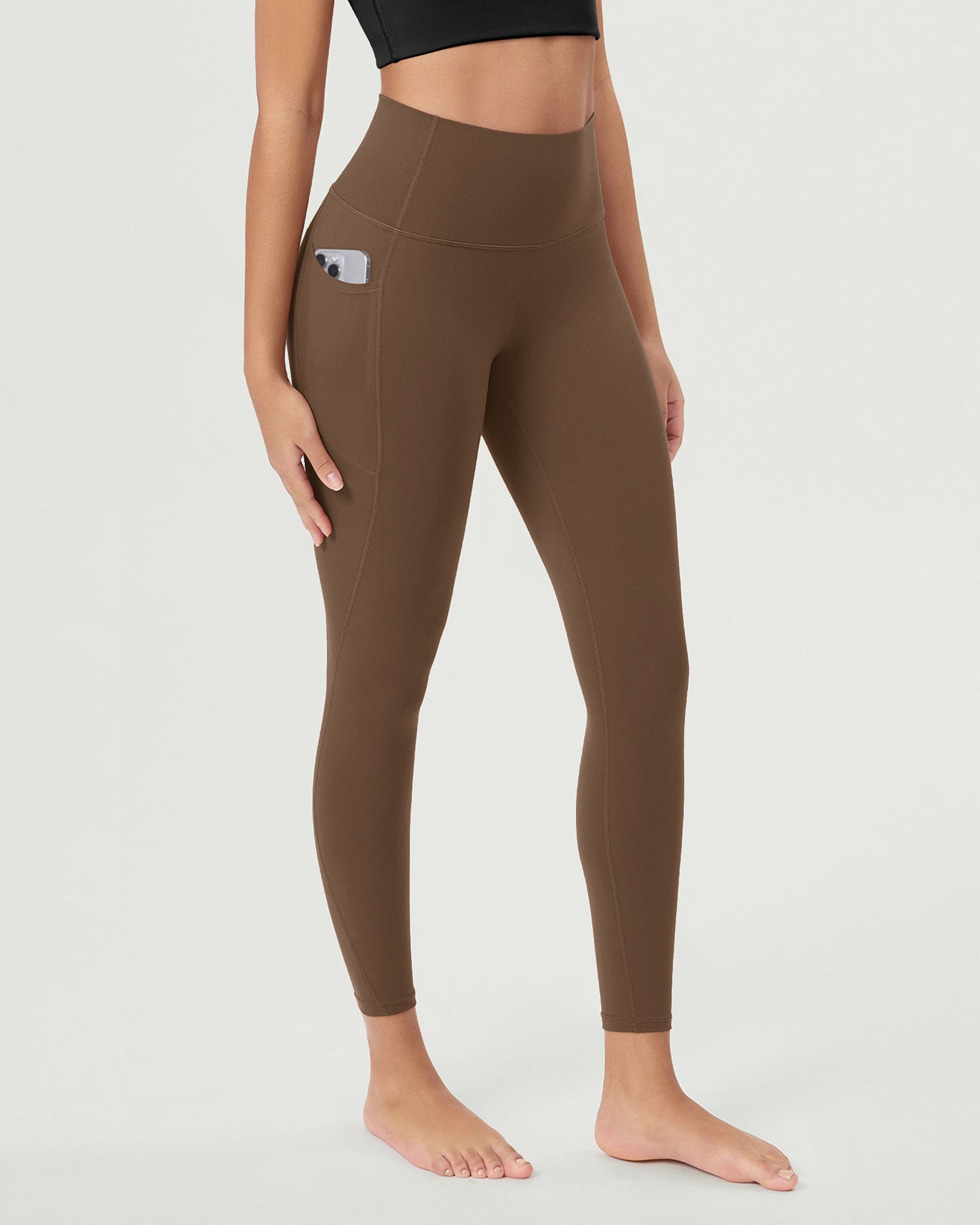 ODCLOUD 25Γ’β¬?Buttery Soft Lounge Yoga Leggings with Pockets Brunette - ododos