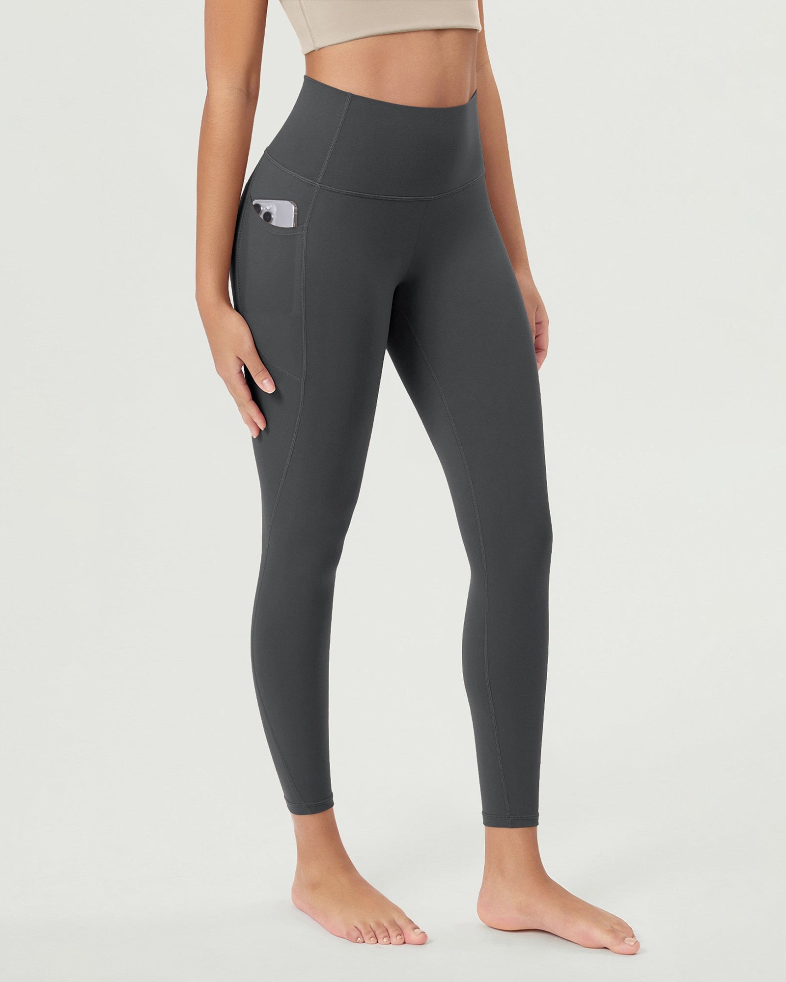 ODCLOUD 25Γ’β¬?Buttery Soft Lounge Yoga Leggings with Pockets Charcoal - ododos