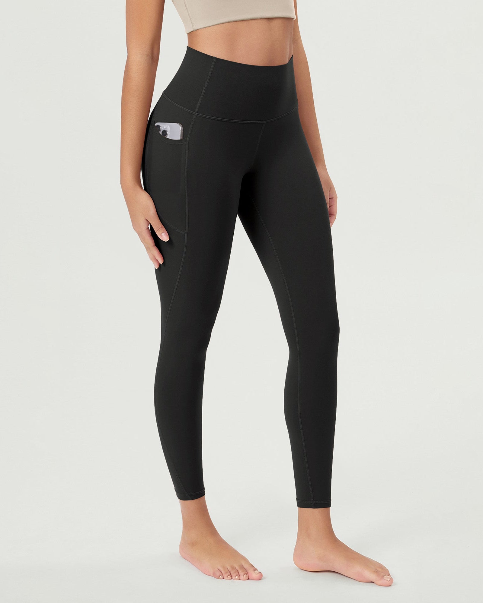 ODCLOUD 25Γ’β¬?Buttery Soft Lounge Yoga Leggings with Pockets Onyx Black Grey - ododos