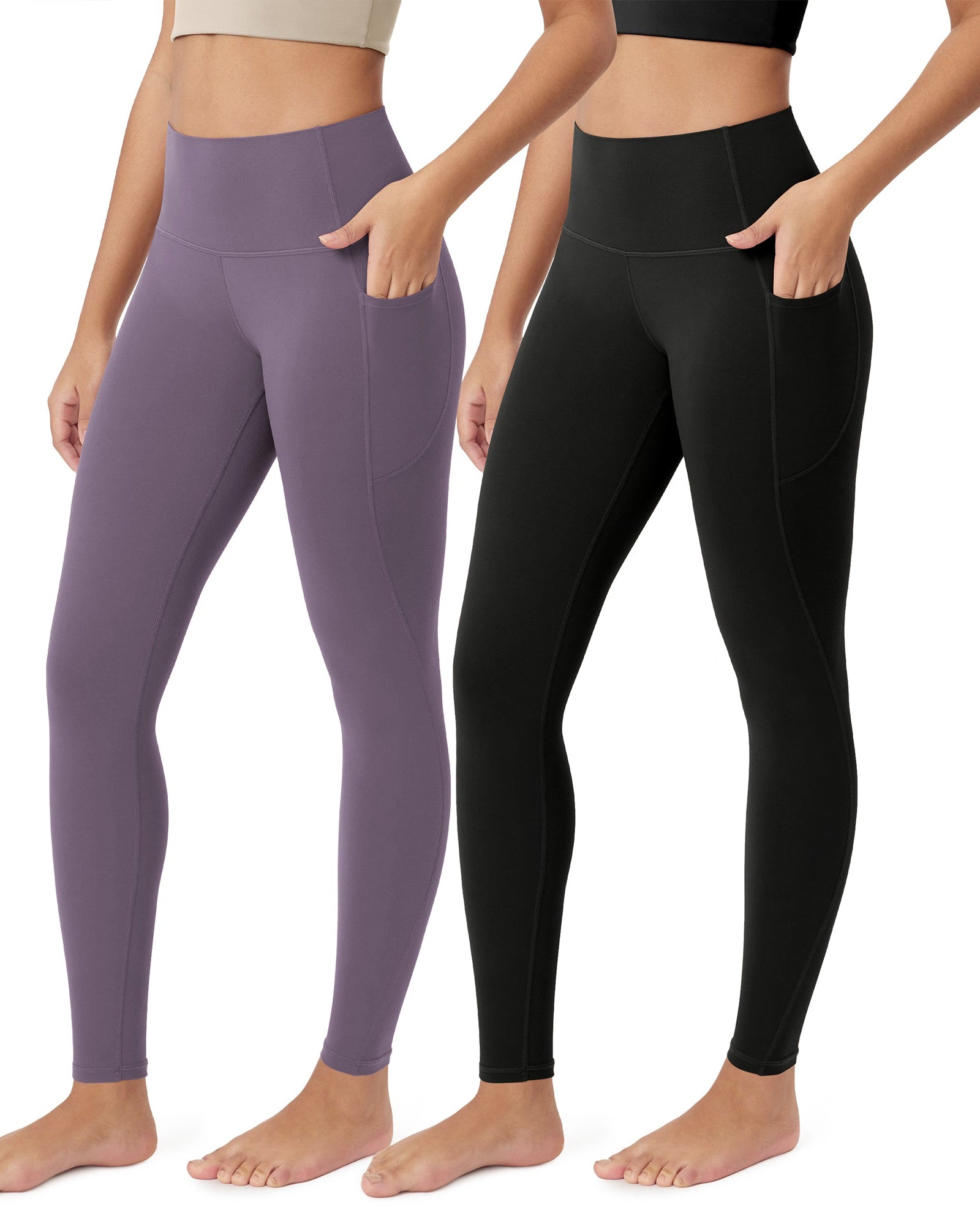 ODCLOUD 2-Pack 28�Buttery Soft Lounge Yoga Leggings with Pockets - ododos