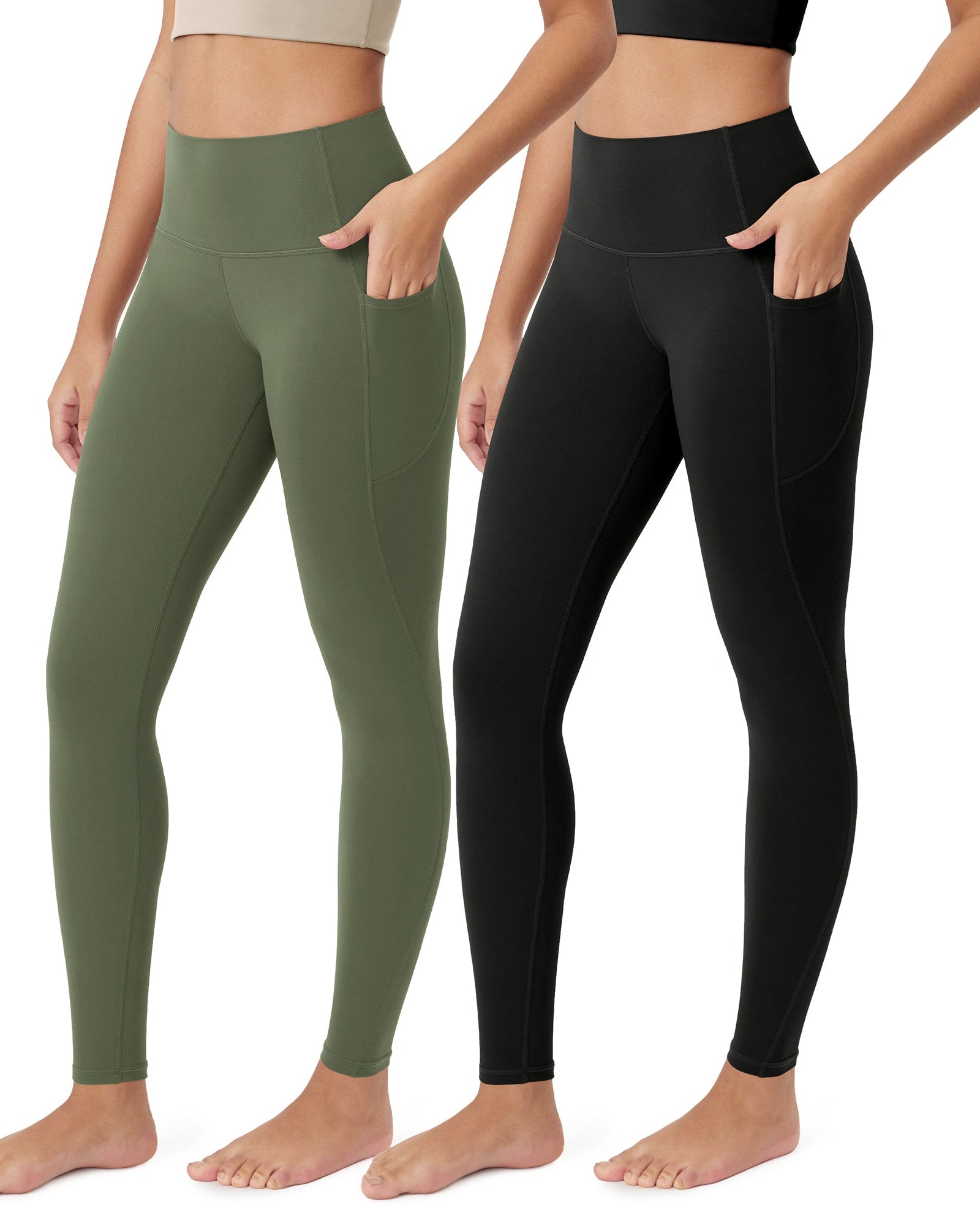 ODCLOUD 2-Pack 28�Buttery Soft Lounge Yoga Leggings with Pockets - ododos